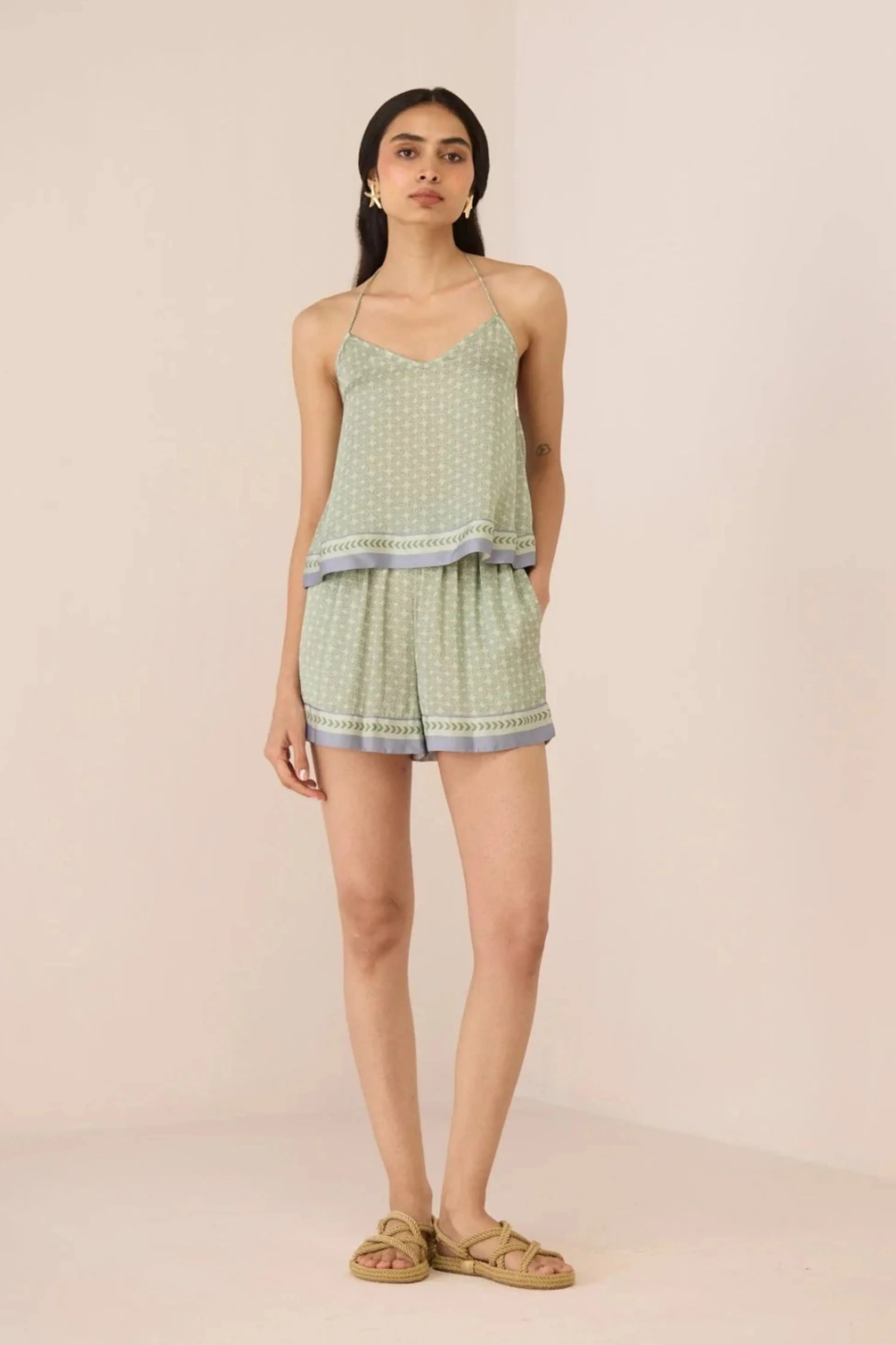 Willow Sage Halter Top Co-Ord Set