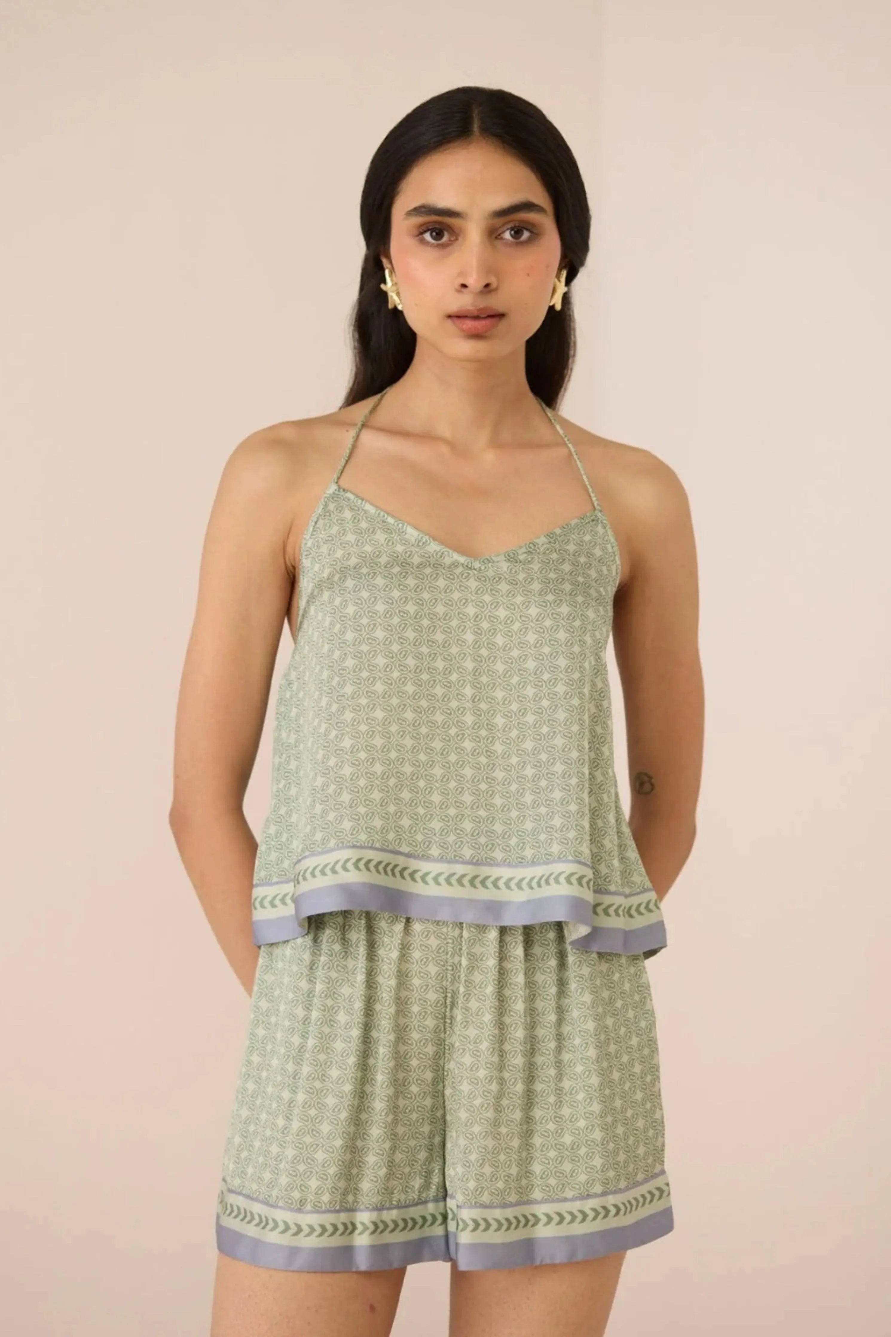 Willow Sage Halter Top Co-Ord Set