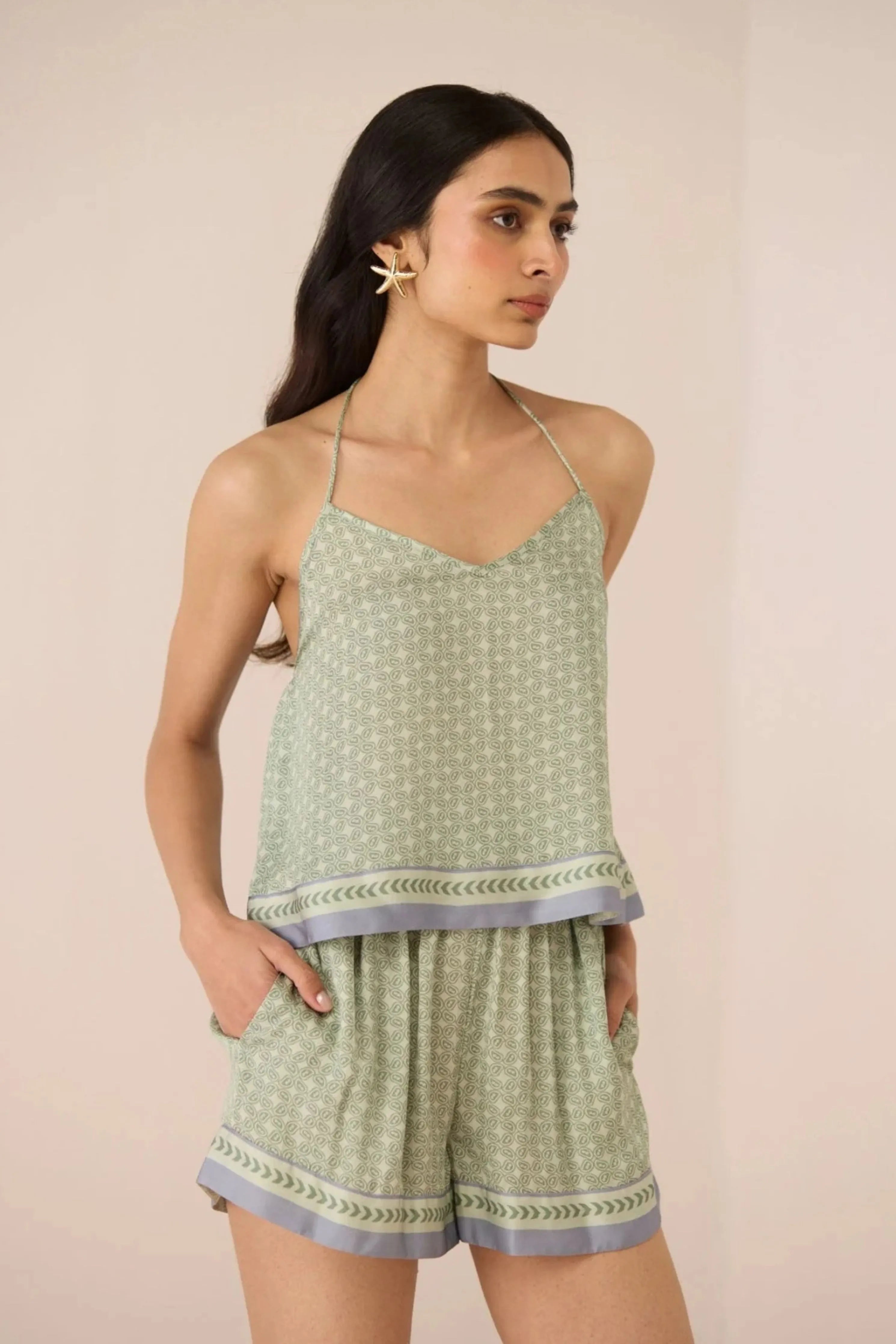 Willow Sage Halter Top Co-Ord Set