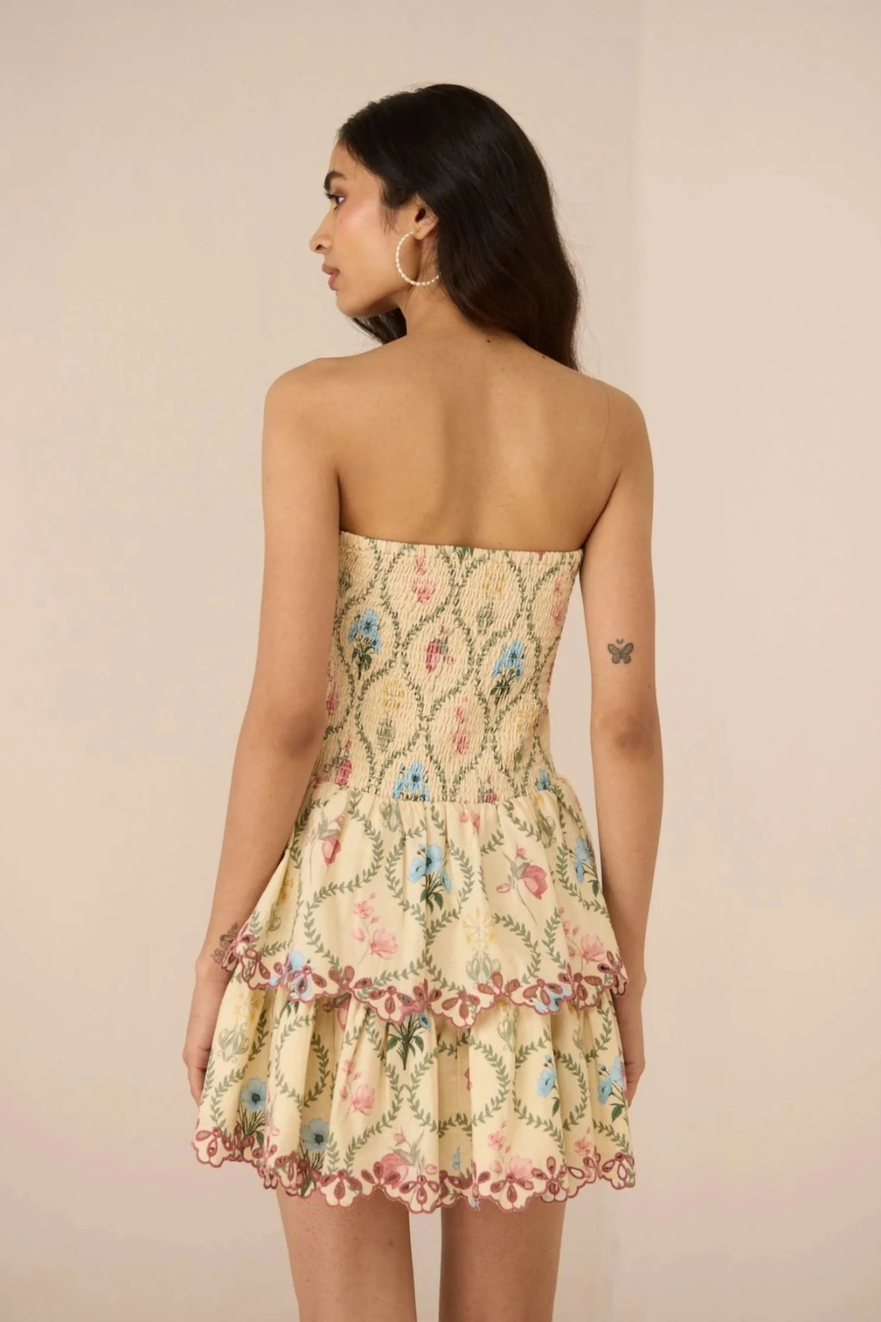 Aashna Shroff in Apricot Mini Dress