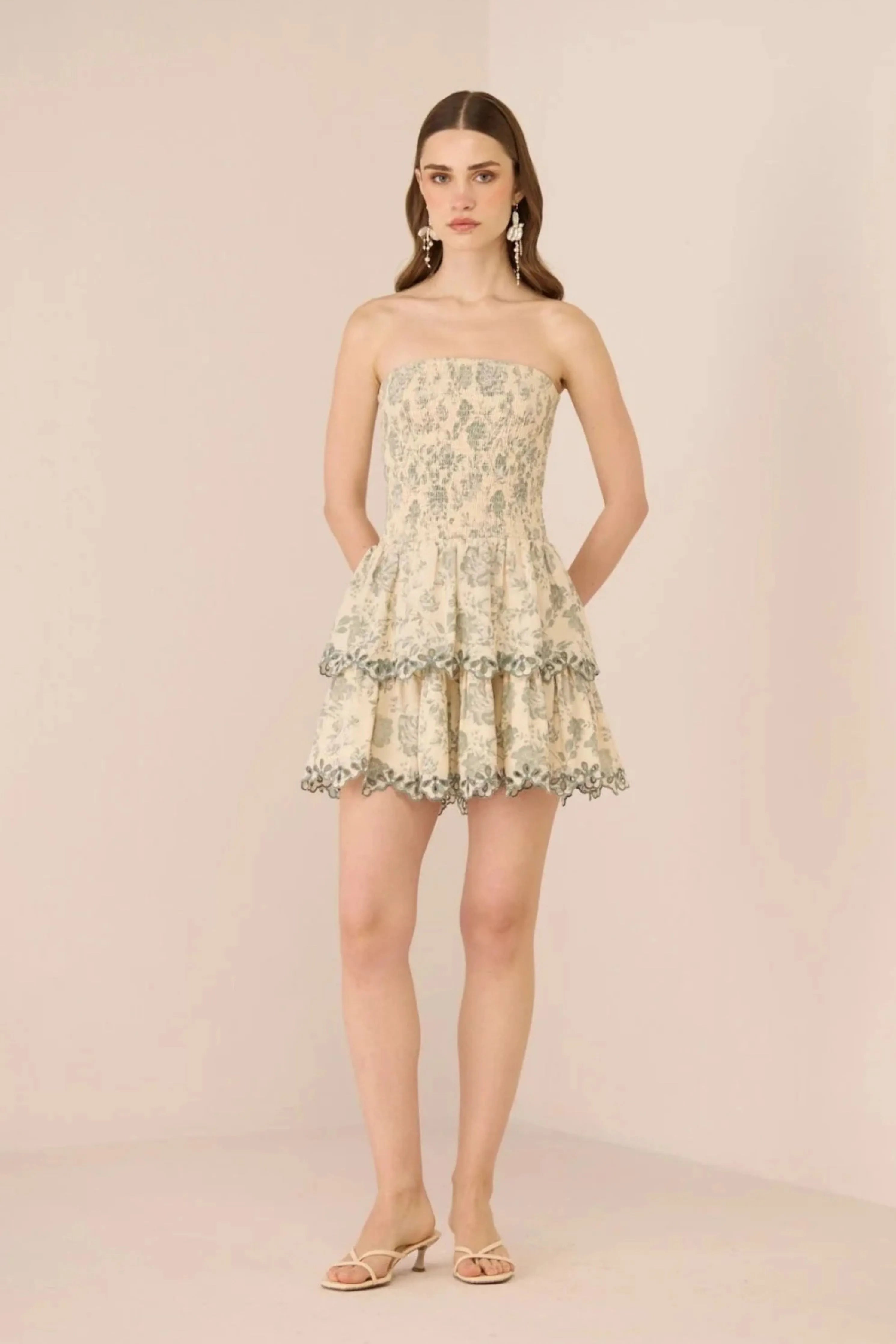 Apricot Sage Mini Dress