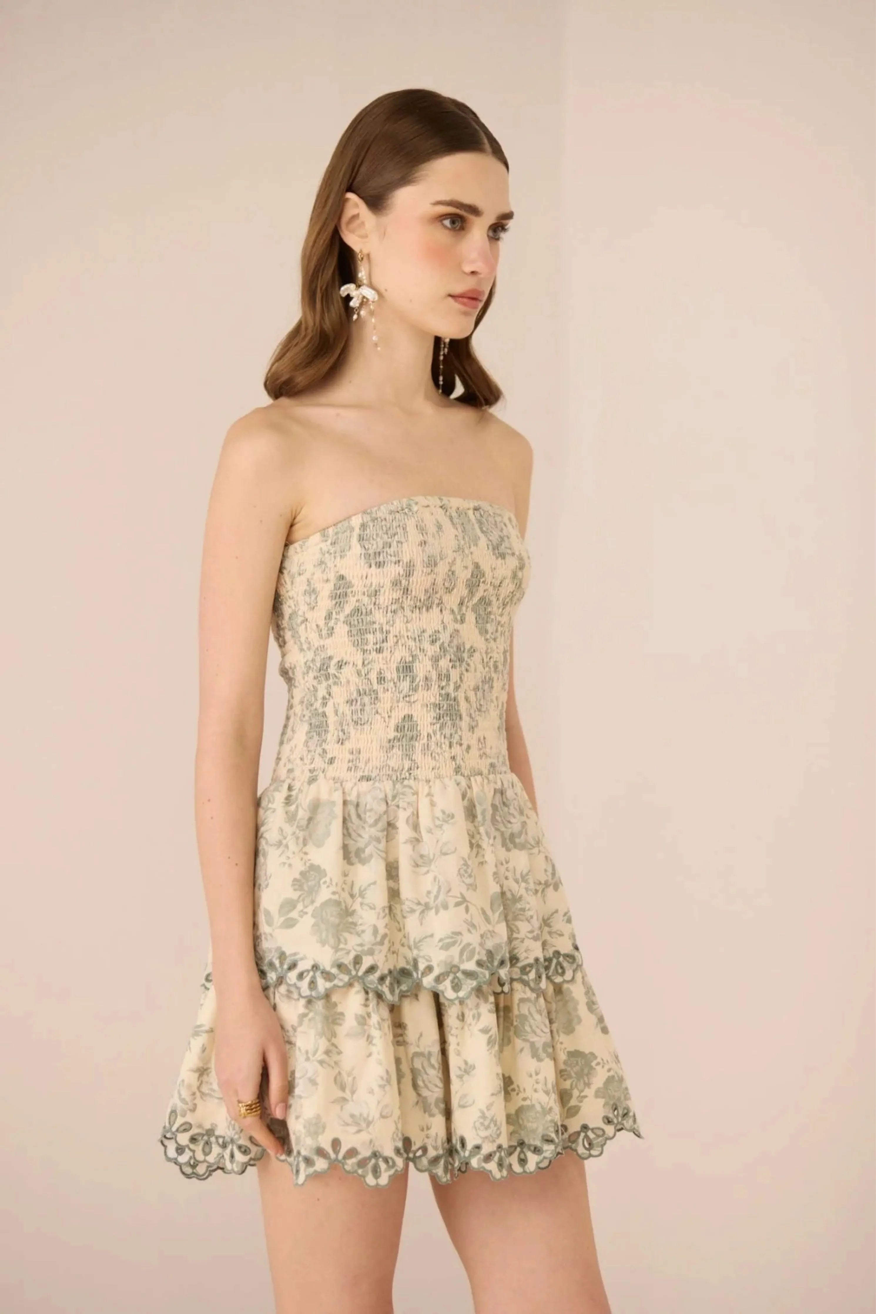 Apricot Sage Mini Dress