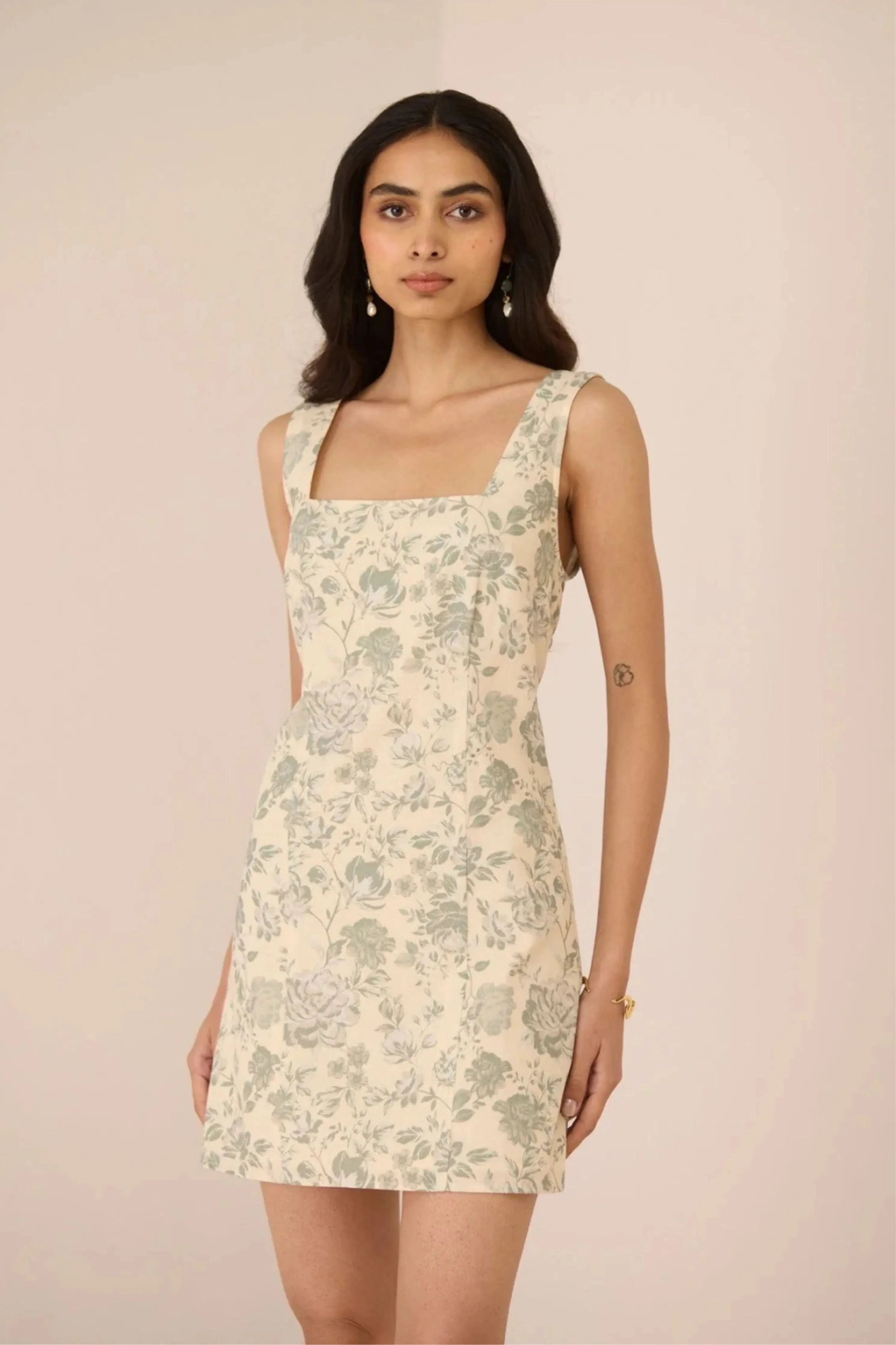 Primrose Sage Mini Dress