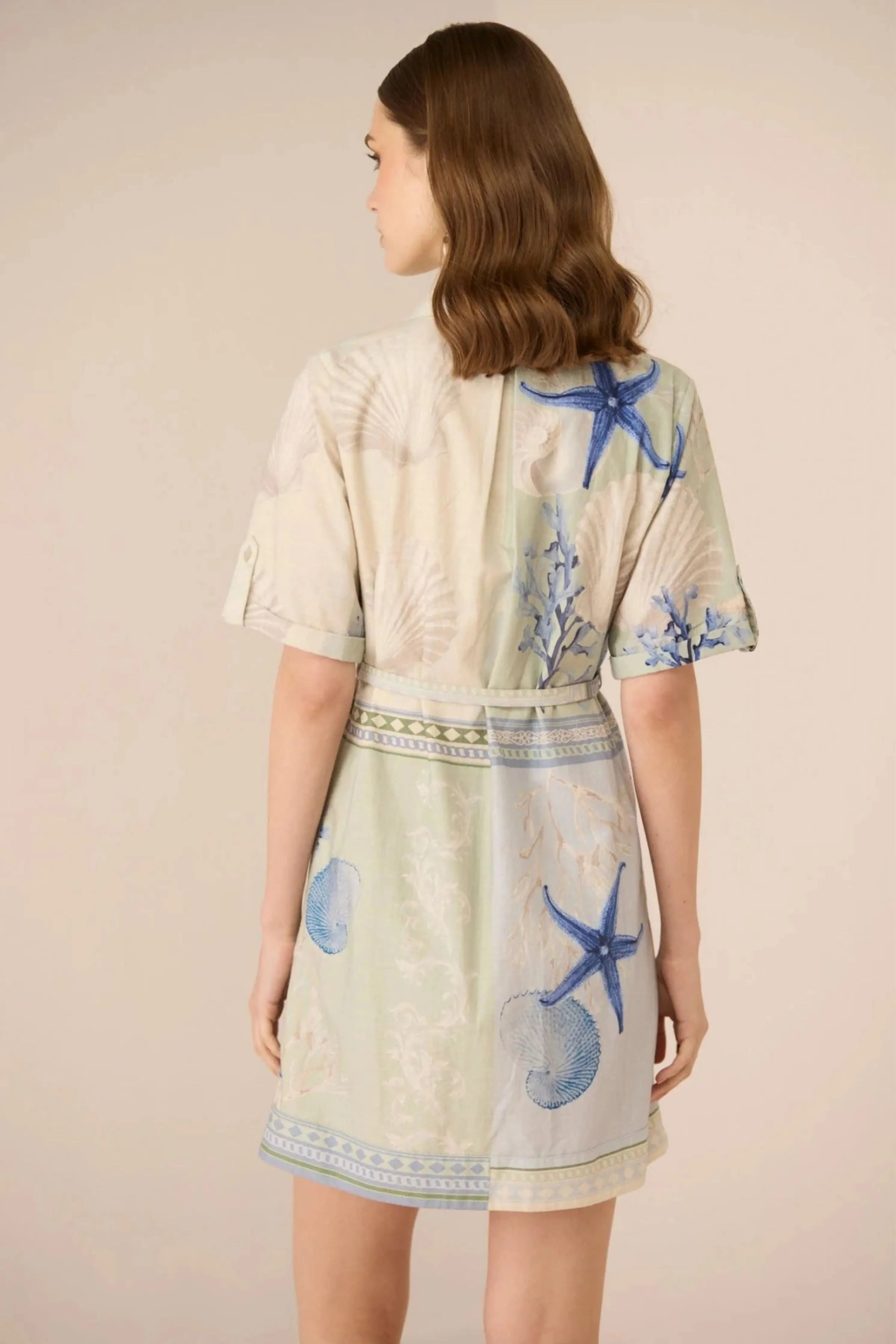 Leah Marine Seafoam Mini Dress