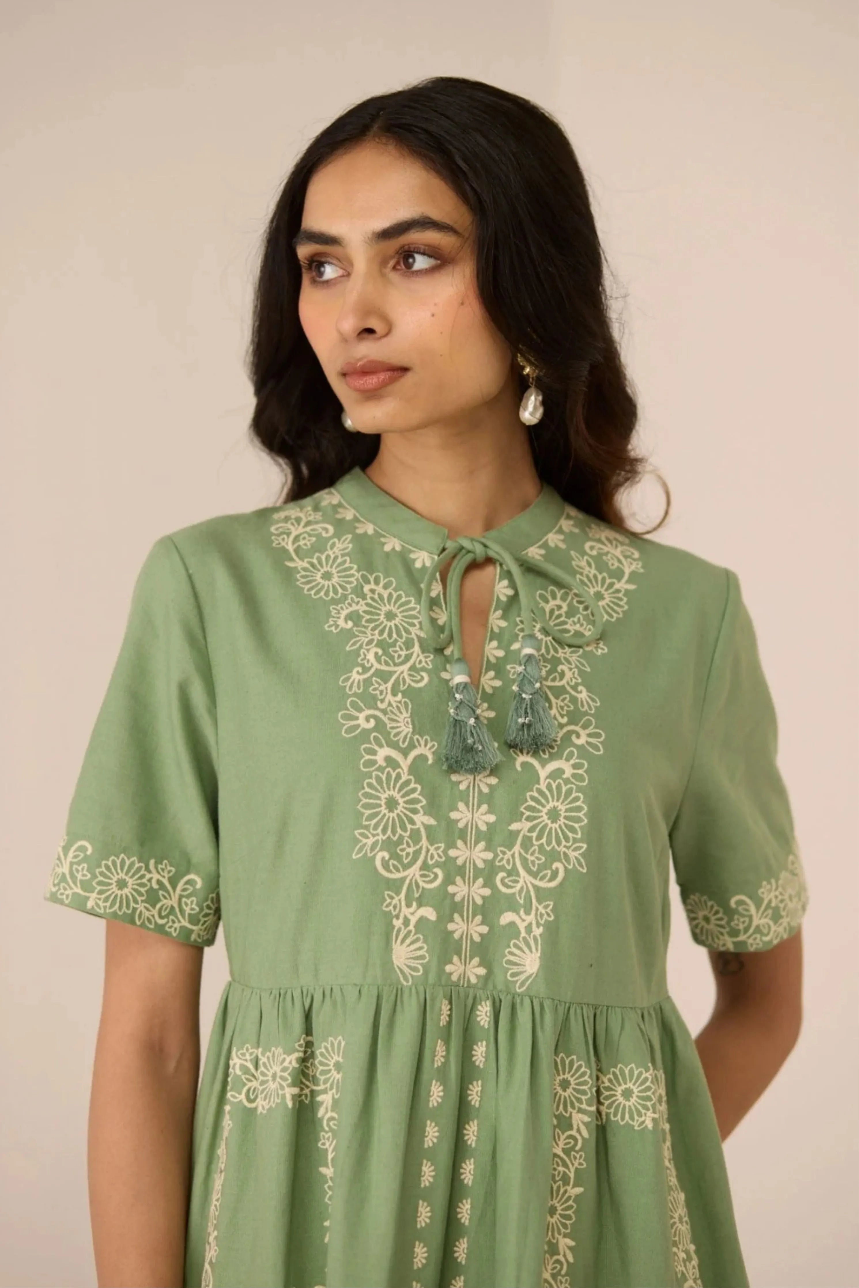 Grace Green Mini Dress