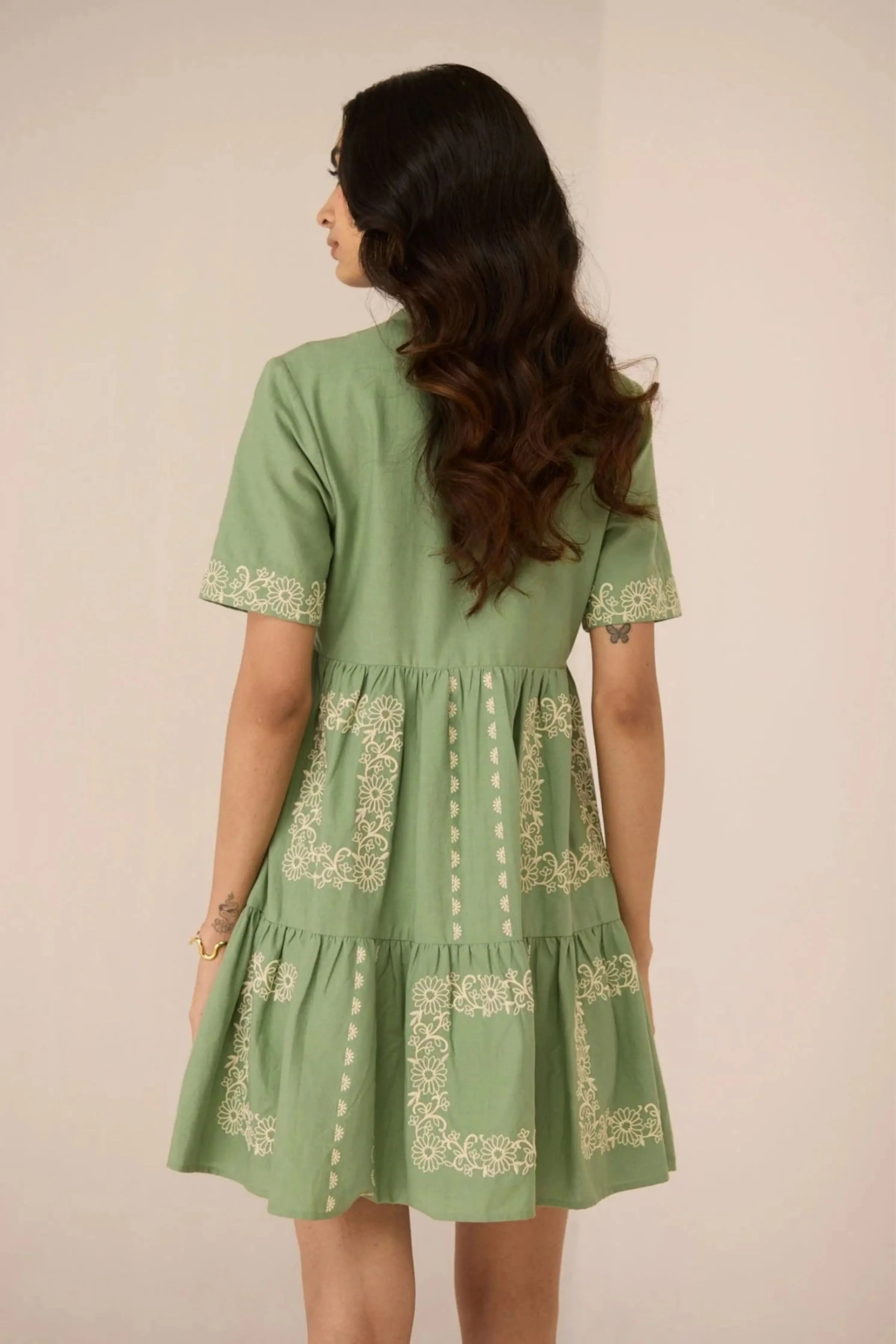 Grace Green Mini Dress