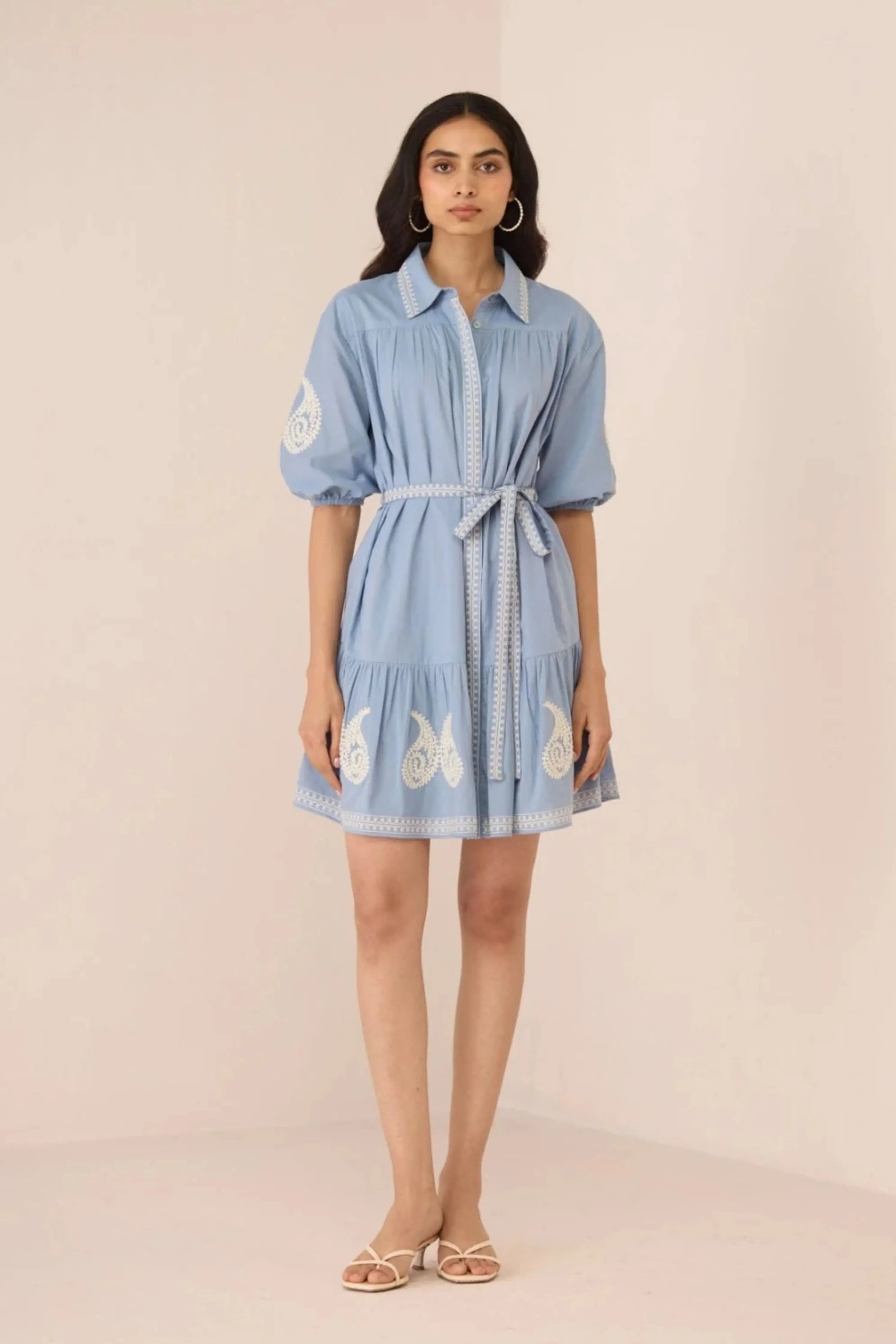 Lizzie Blue Mini Dress