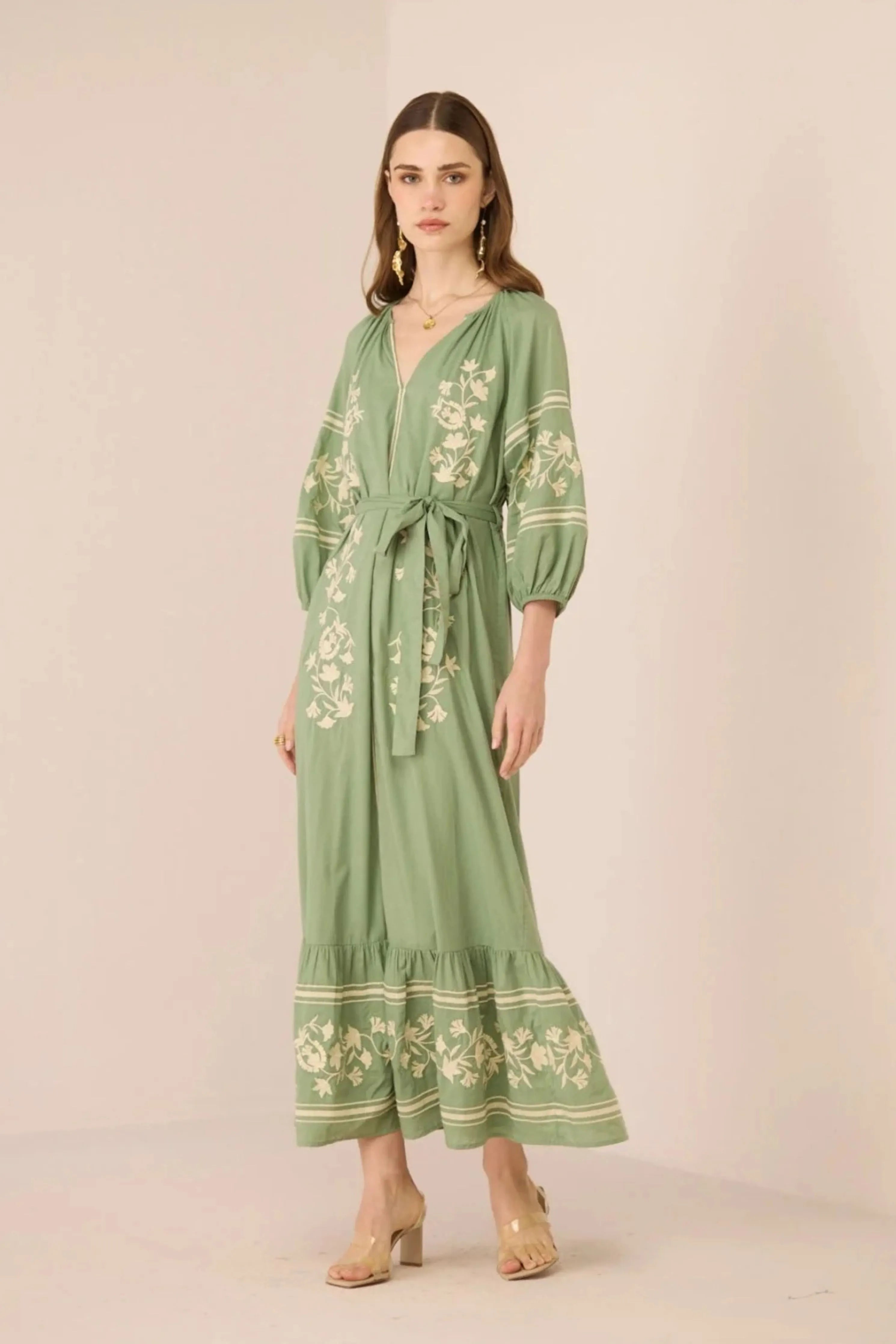 Celia Green Maxi Dress
