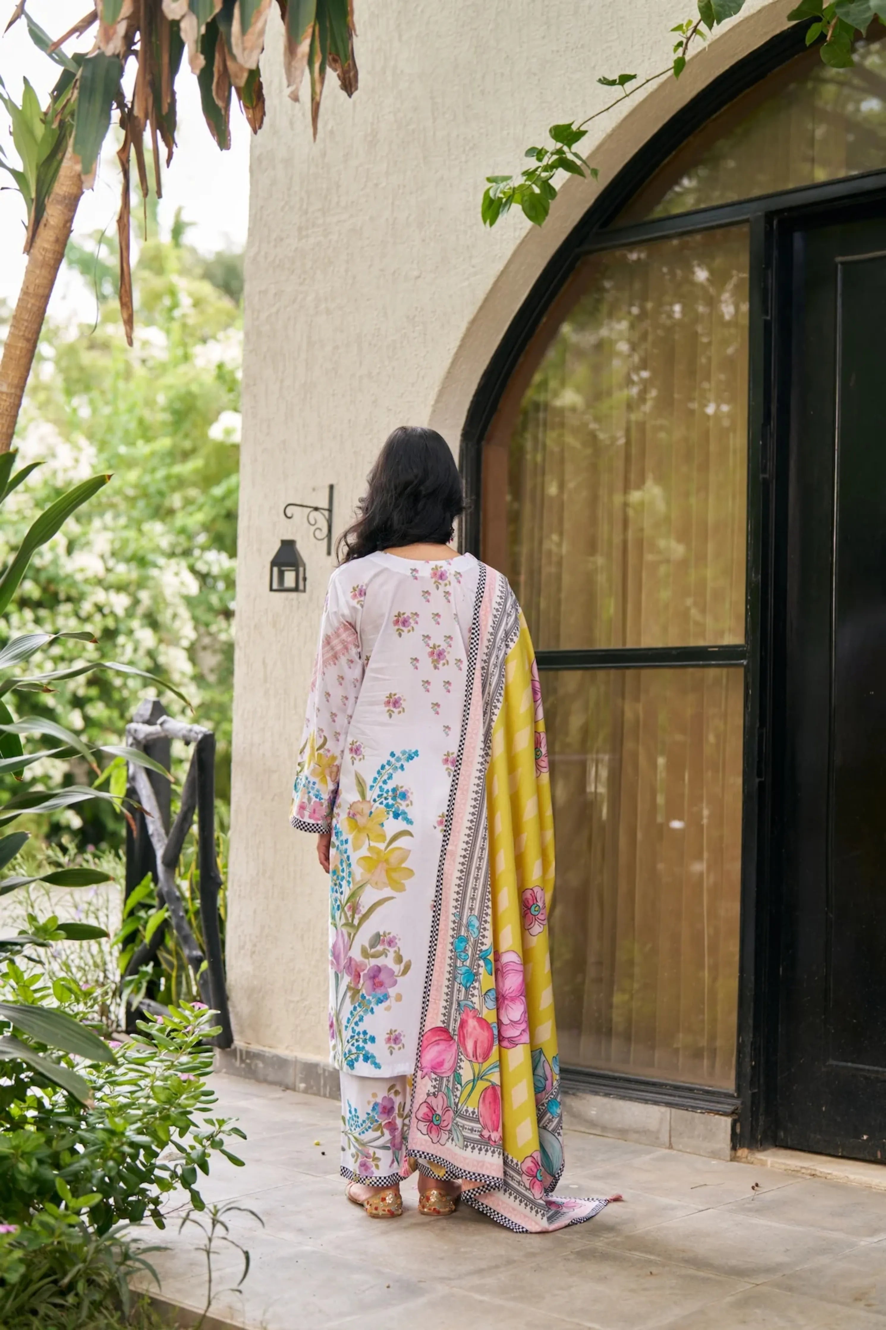 Dhwani White Yellow Kurta Set