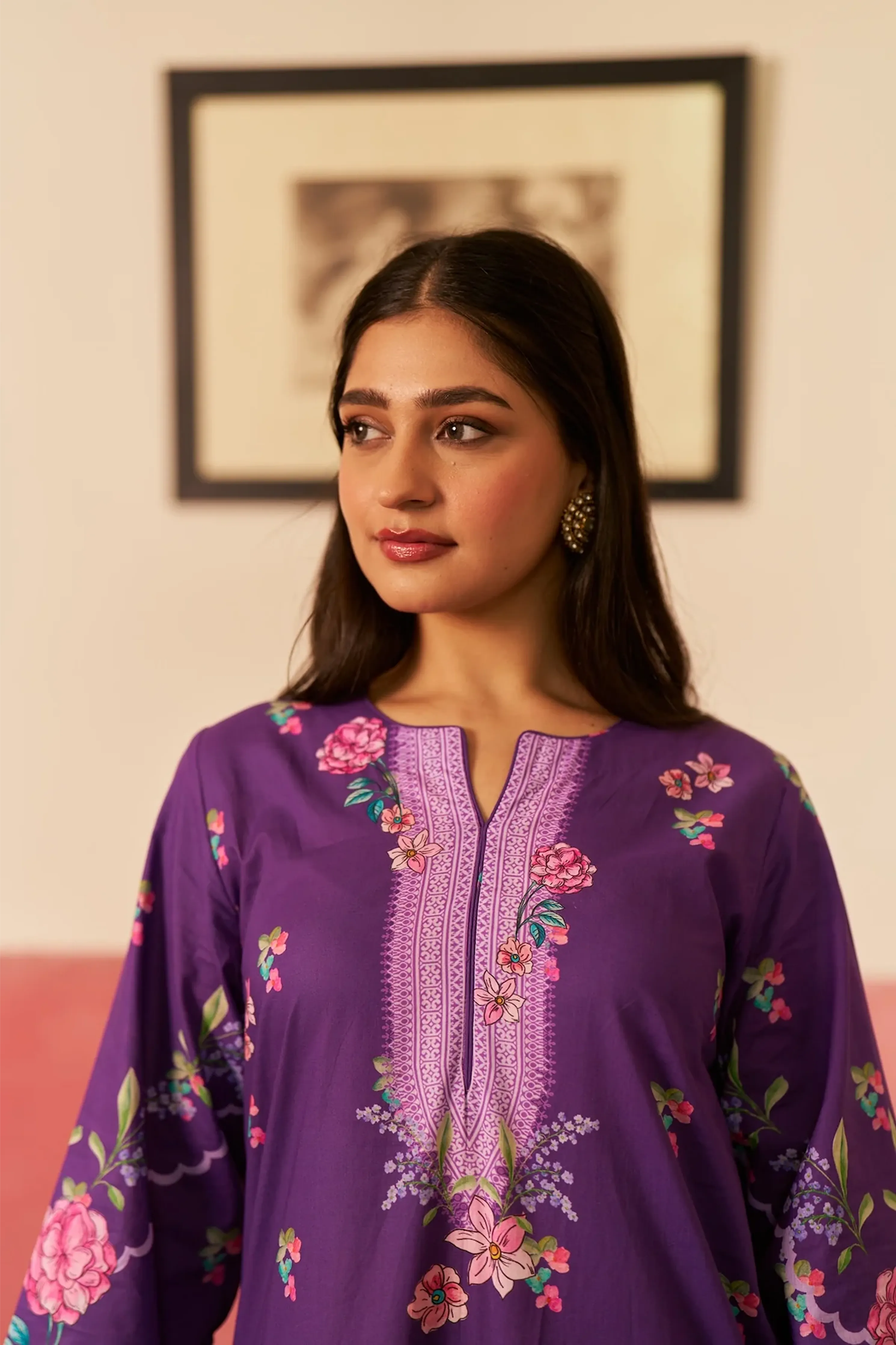 Dhwani Purple Kurta Set