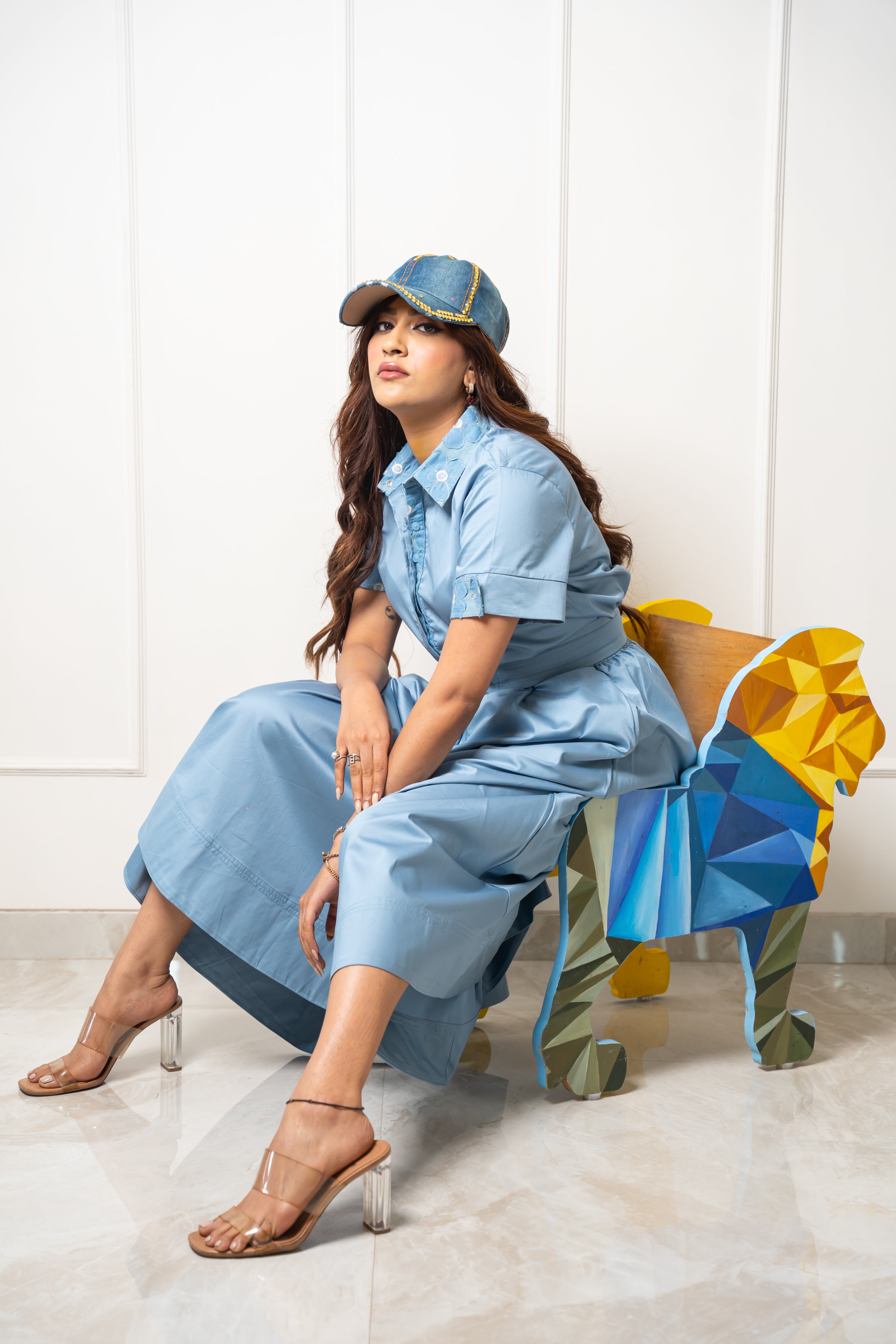 Ice blue Splash Co-Ord Set