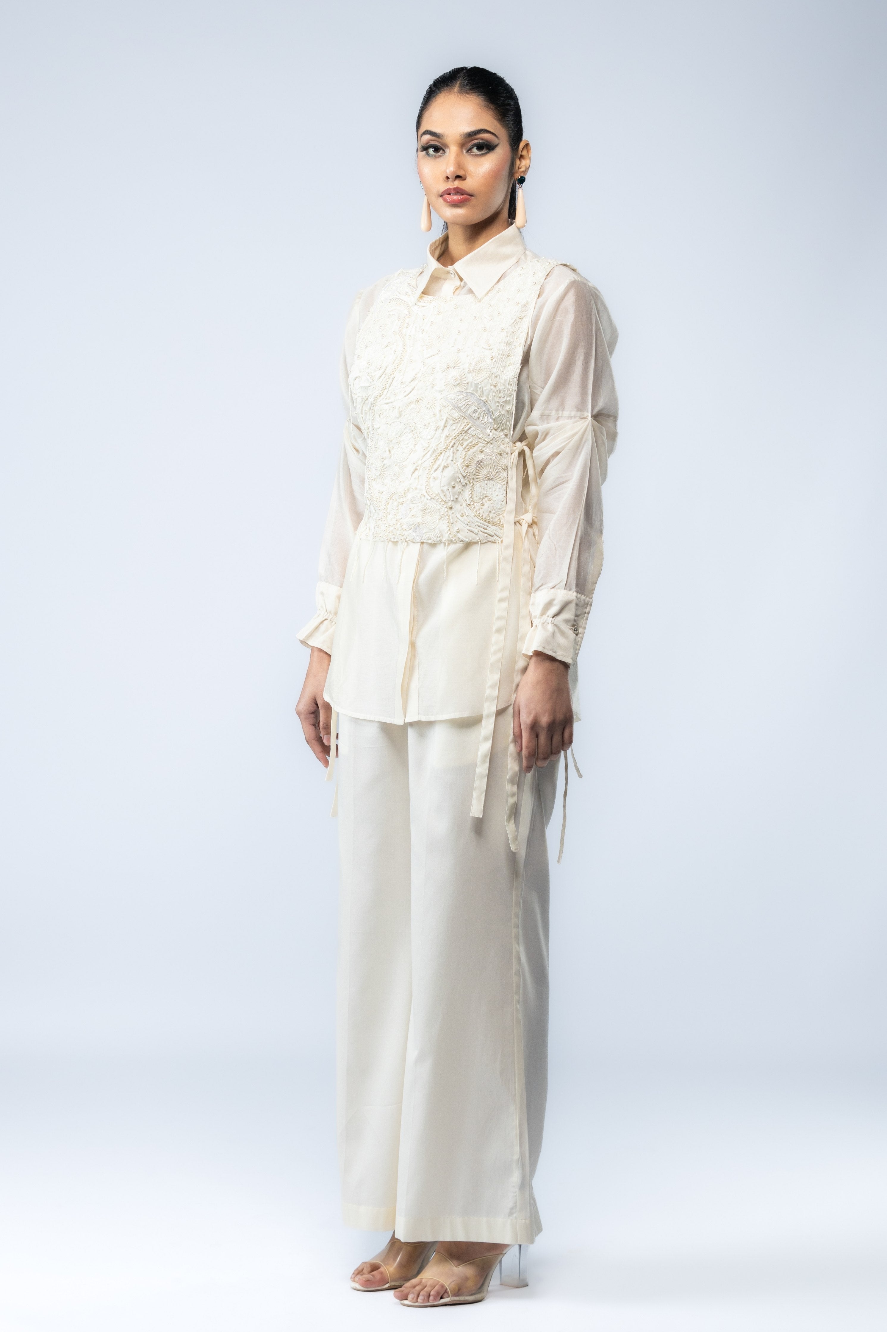 Ivory Embroidered Co-Ord Set