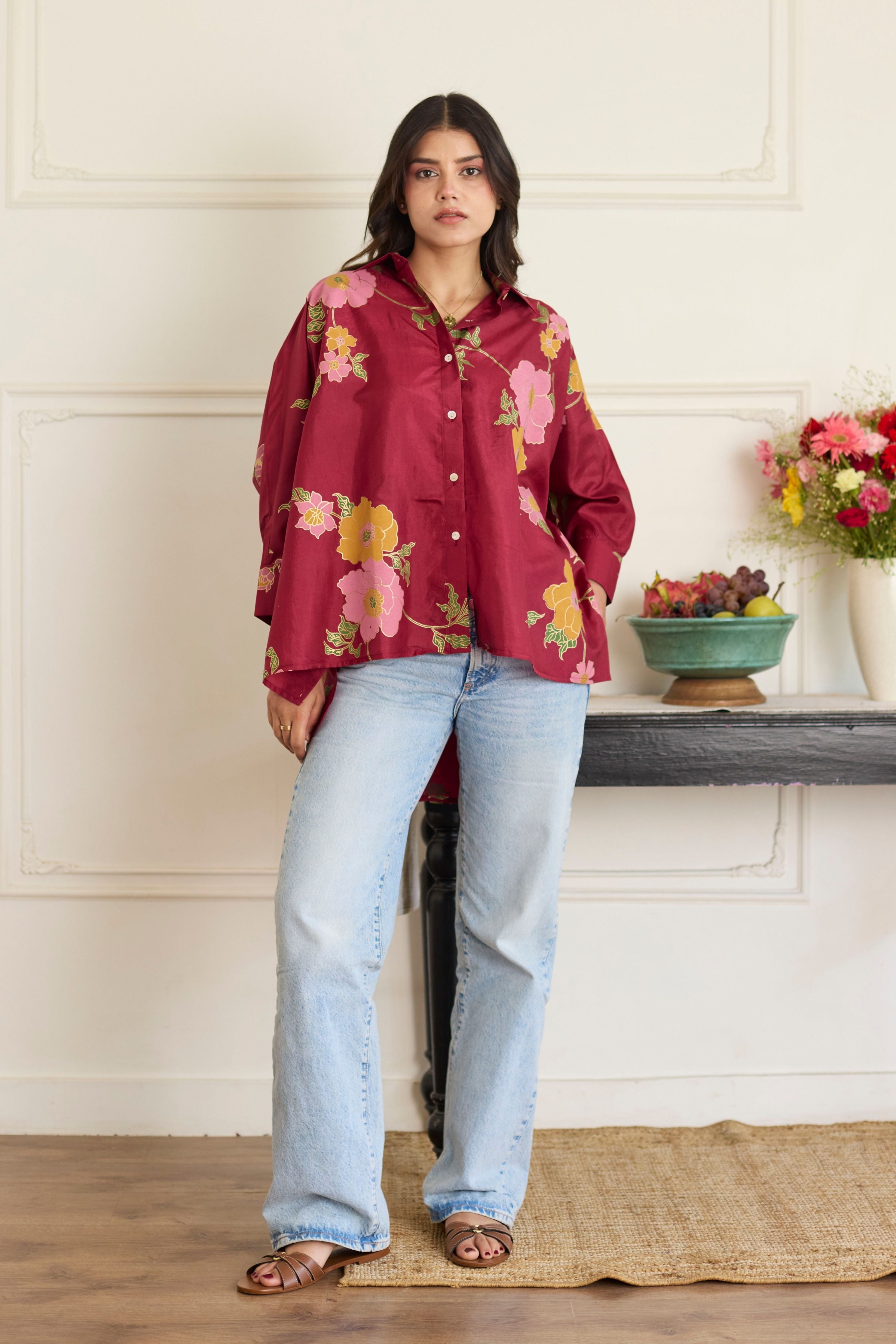 Gia Maroon Shirt