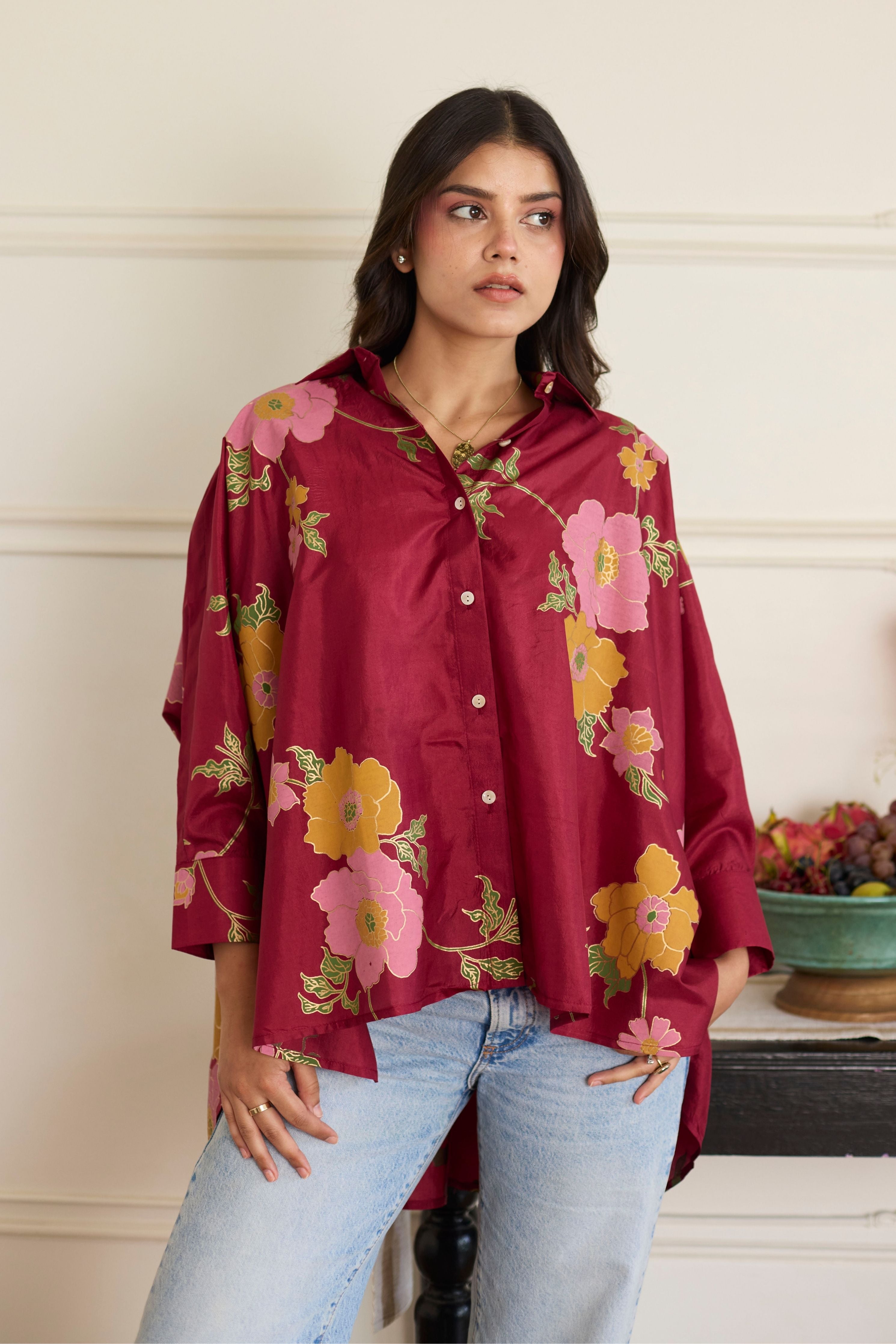 Gia Maroon Shirt