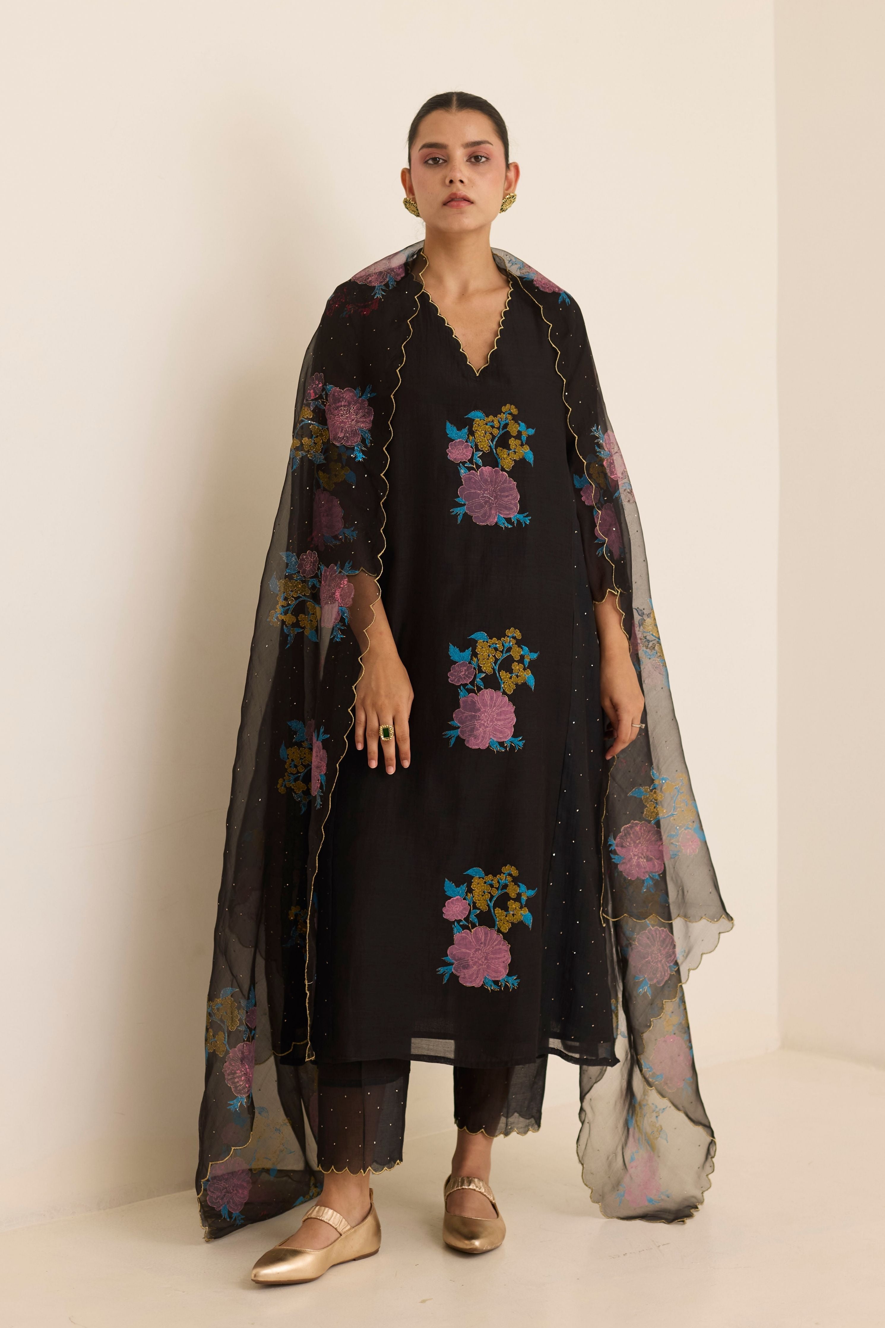 Midnight Mukaish Set
