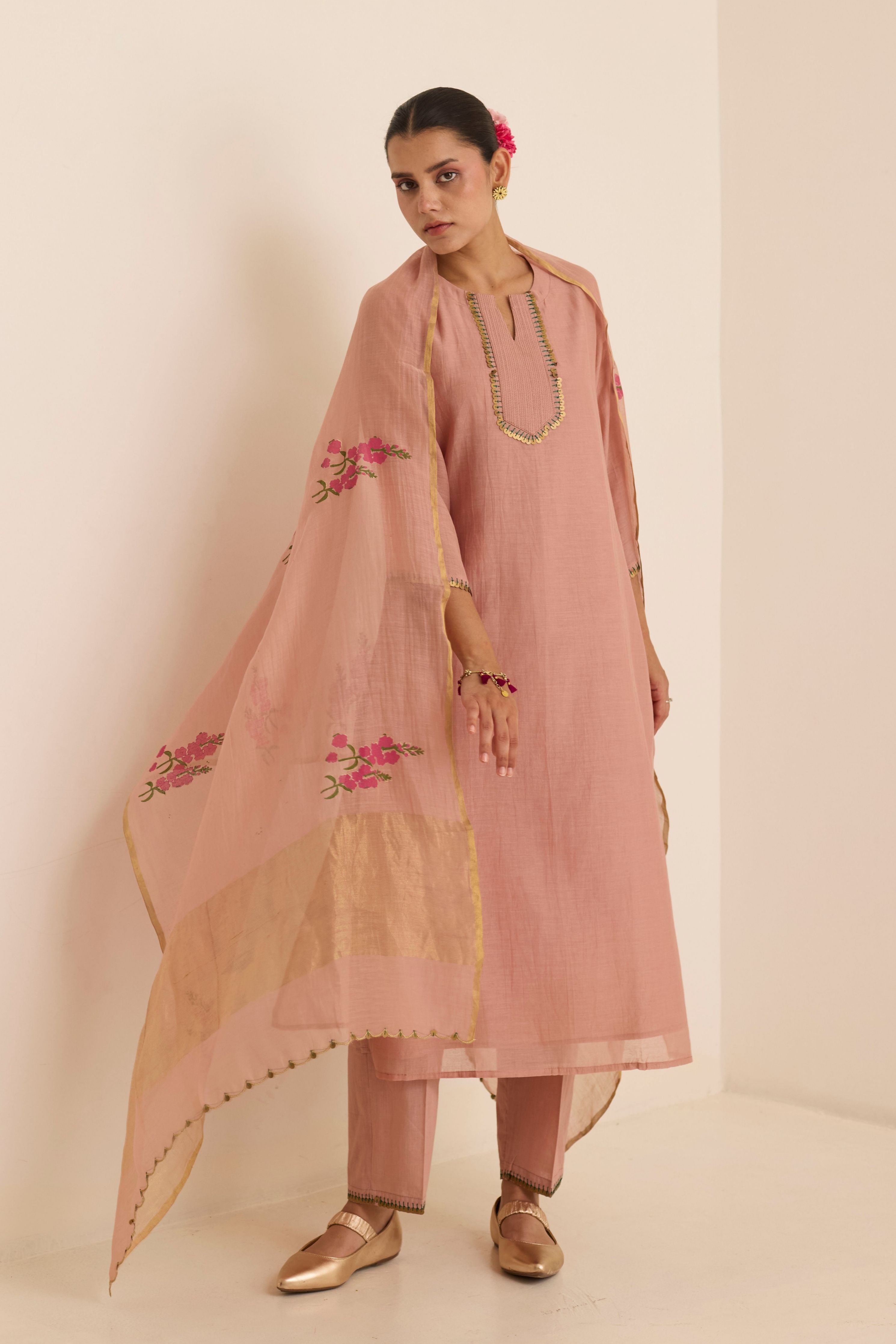 Ivy Peach Kurta Set