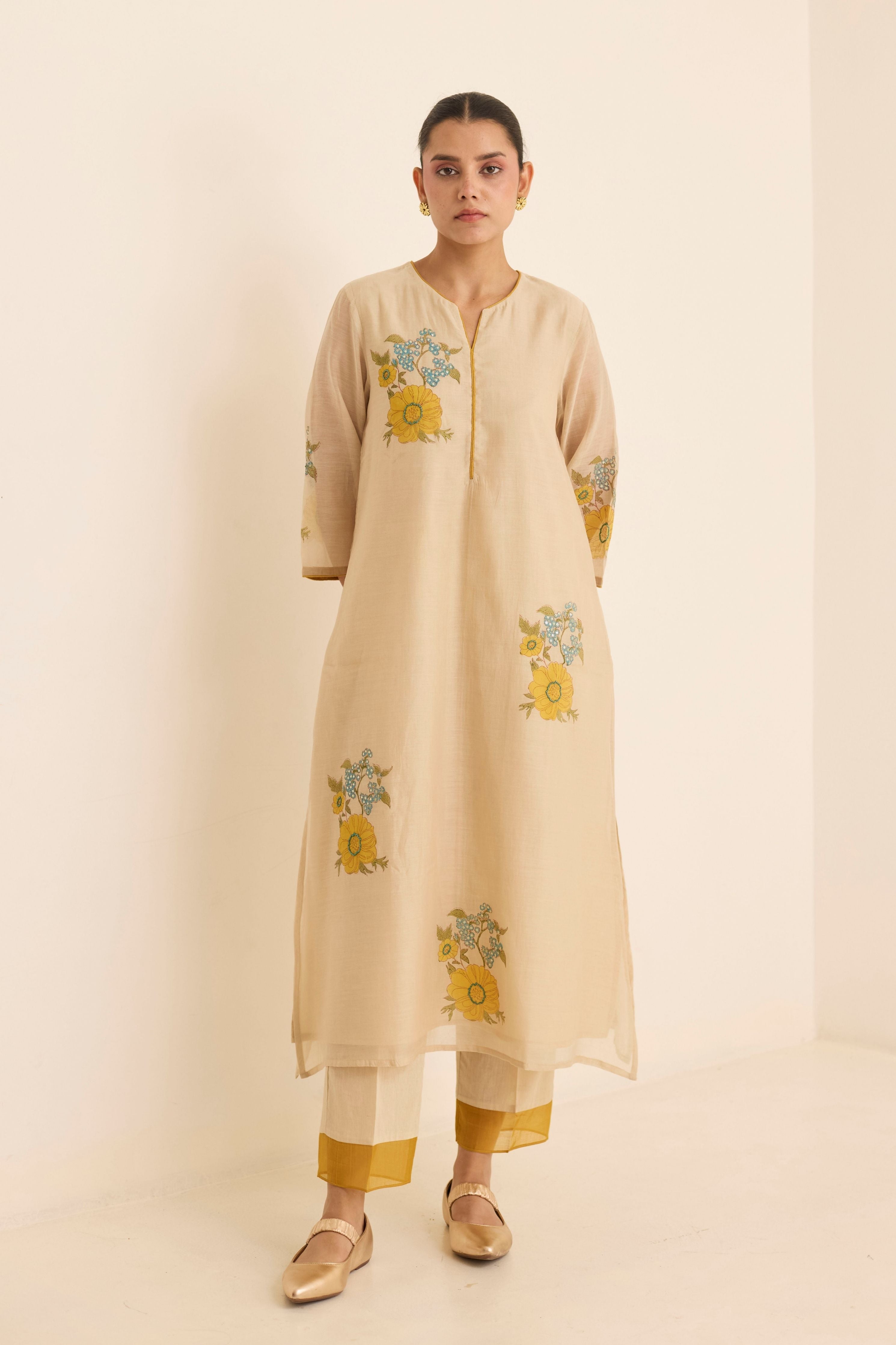 Ecru Kurta Set