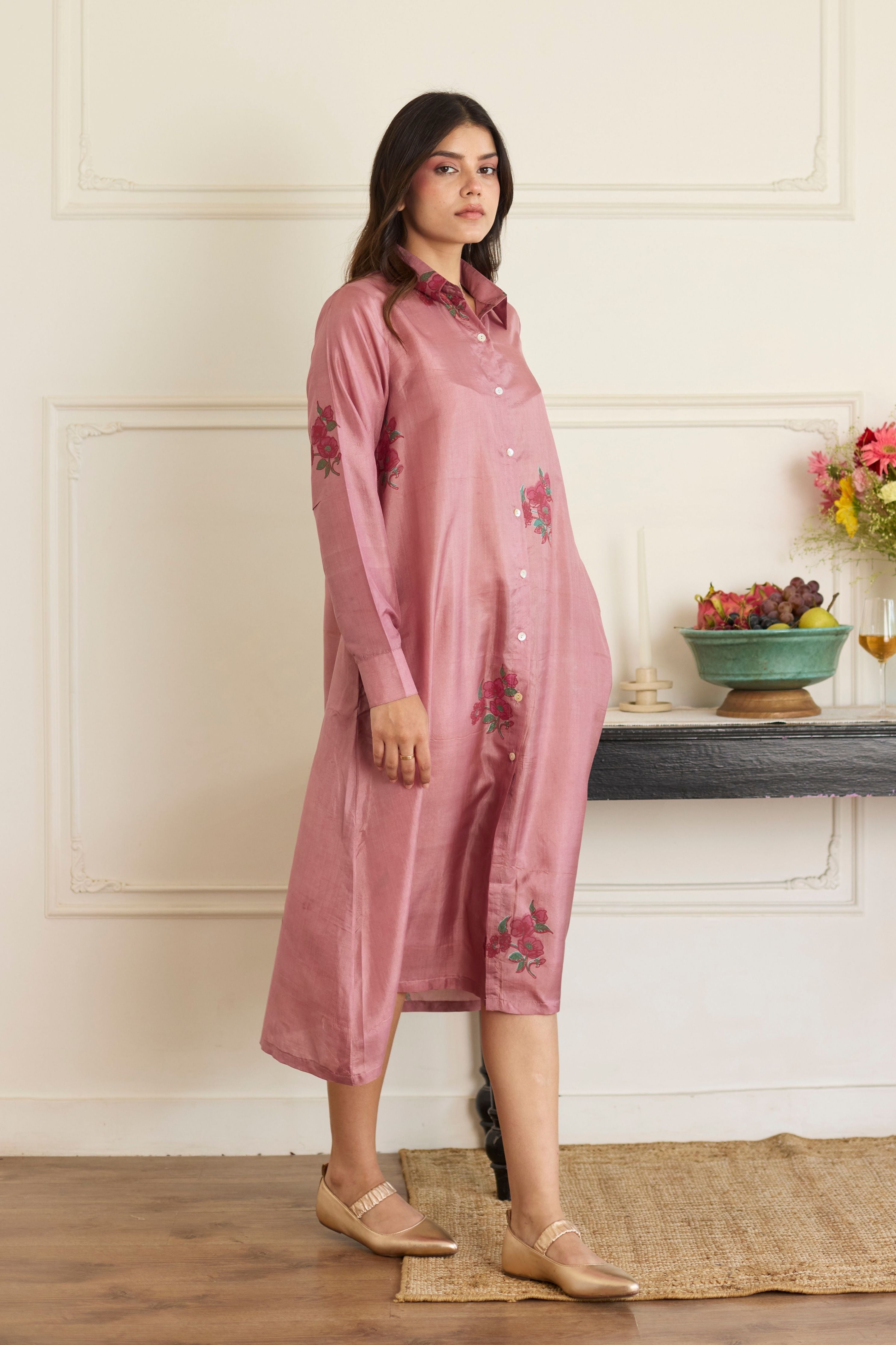 Mauve Silk Dress
