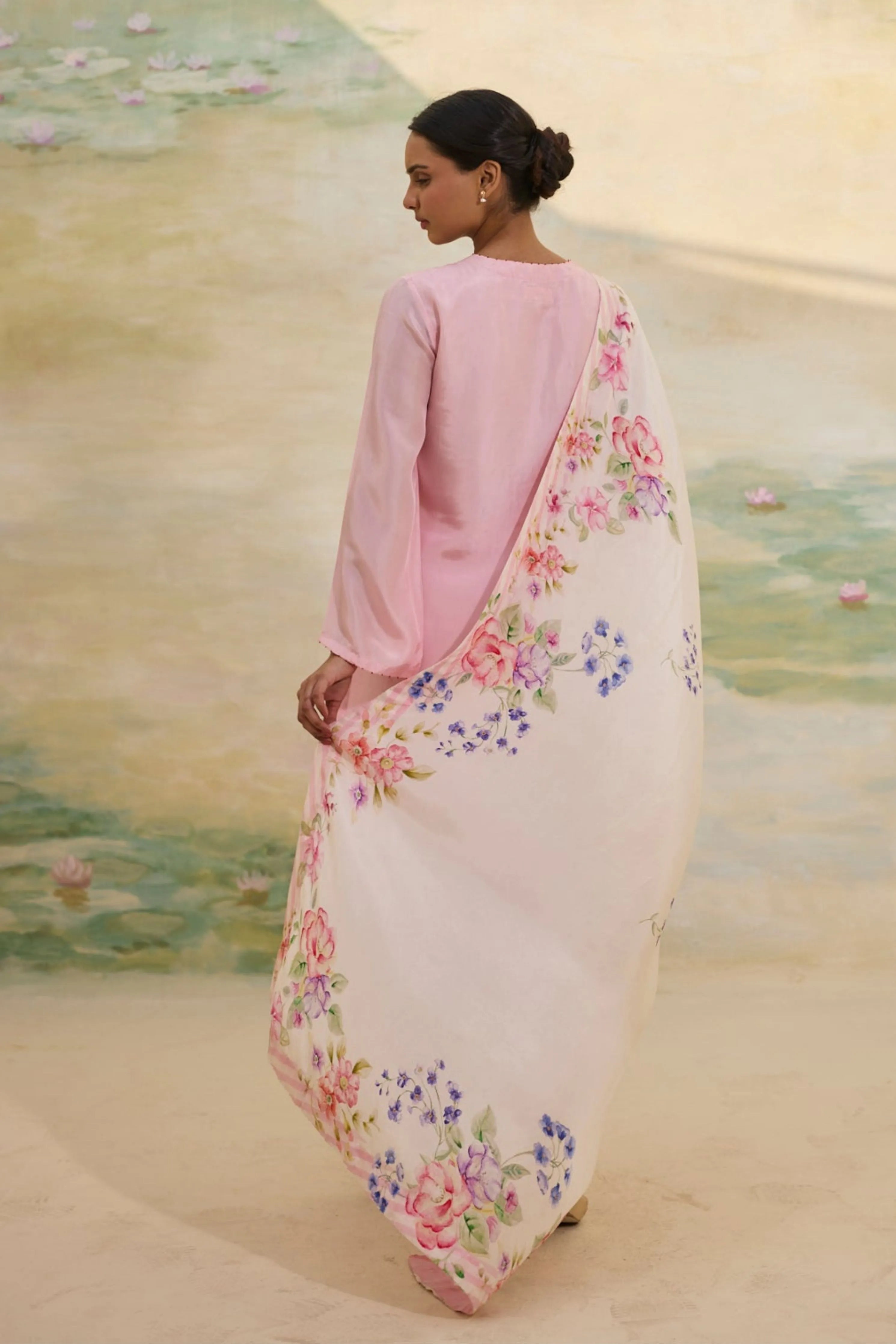 Blush Short Silk Kurta Set