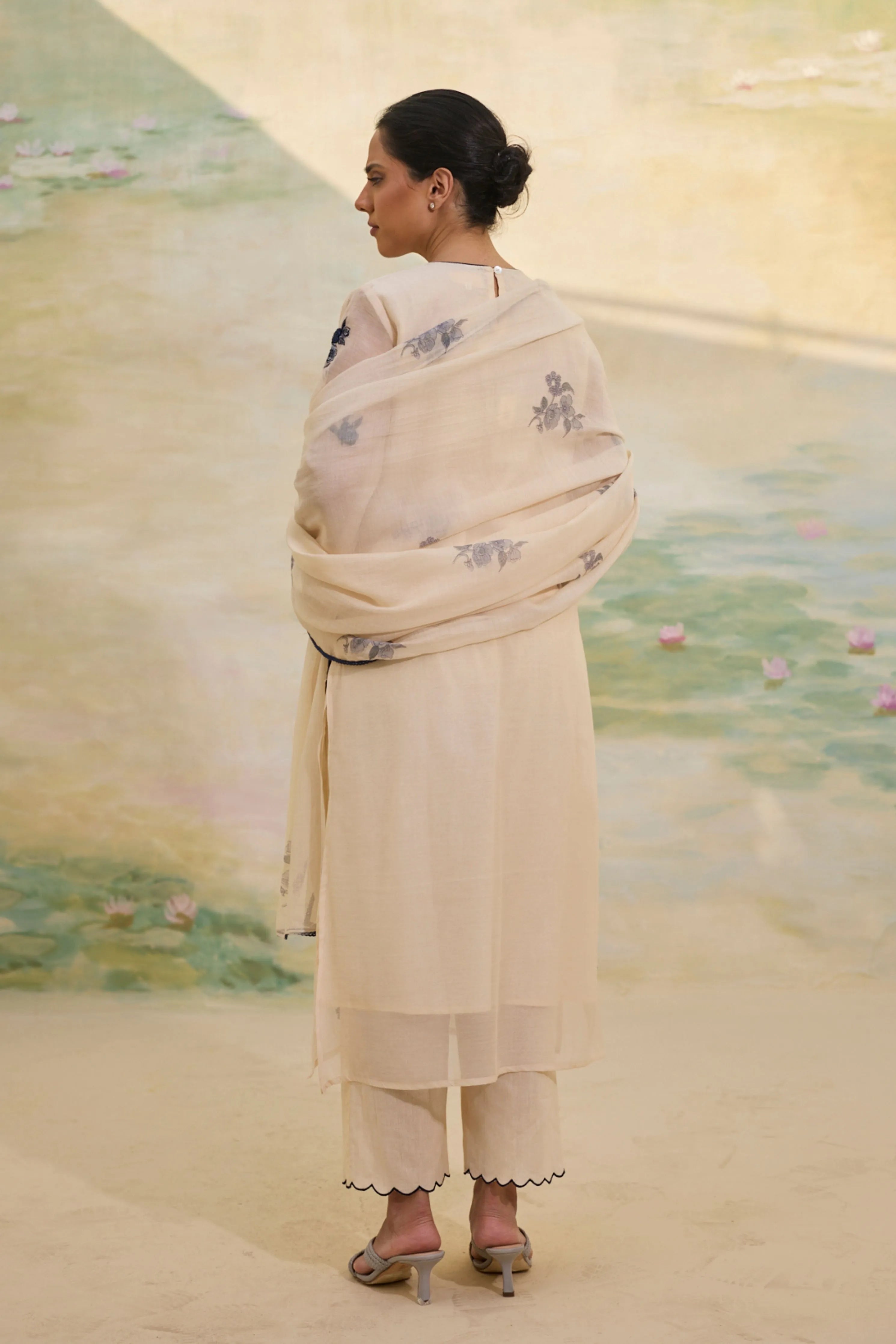 Ivory & Indigo Kurta Set
