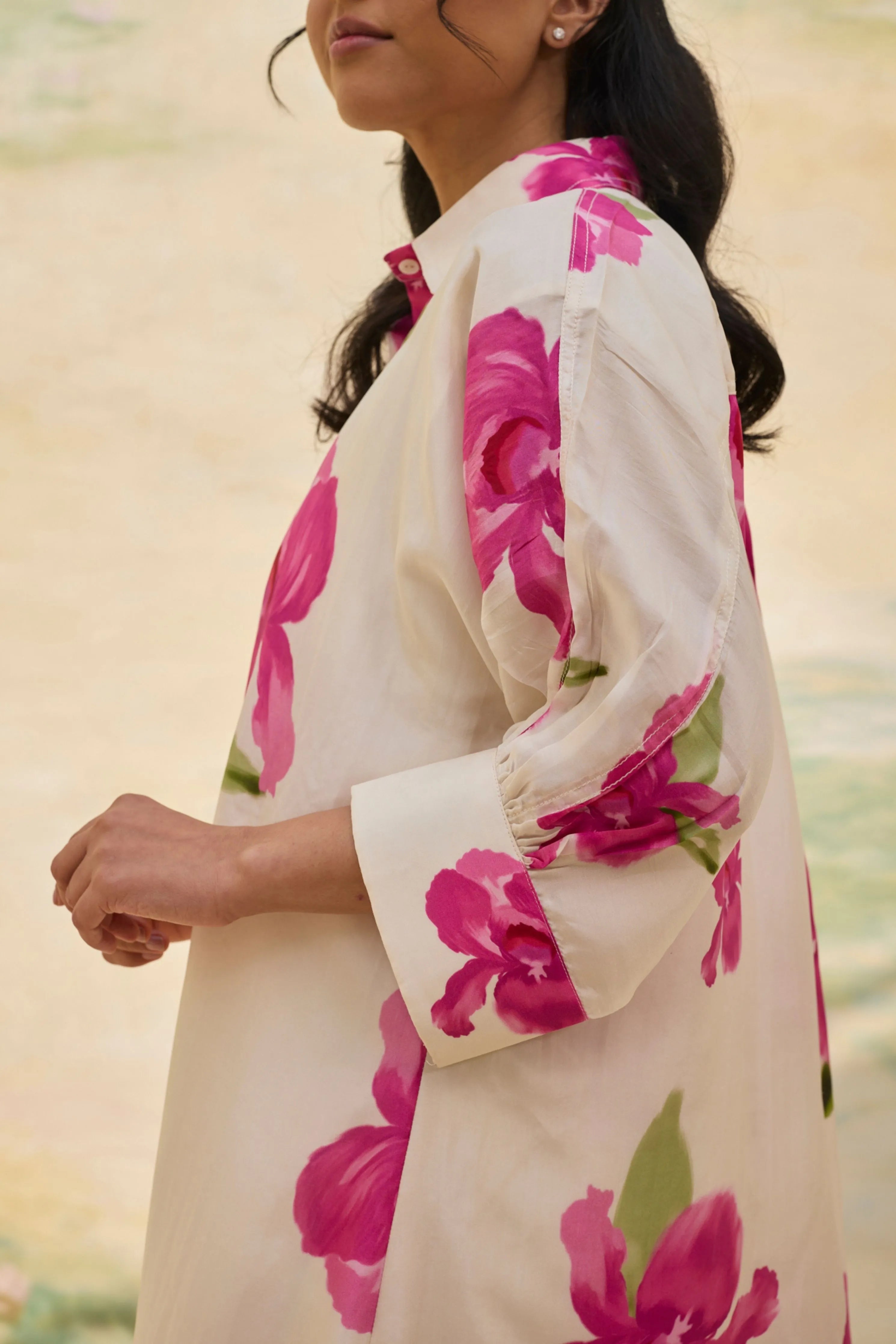 Aira Floral Silk Co-Ord Set