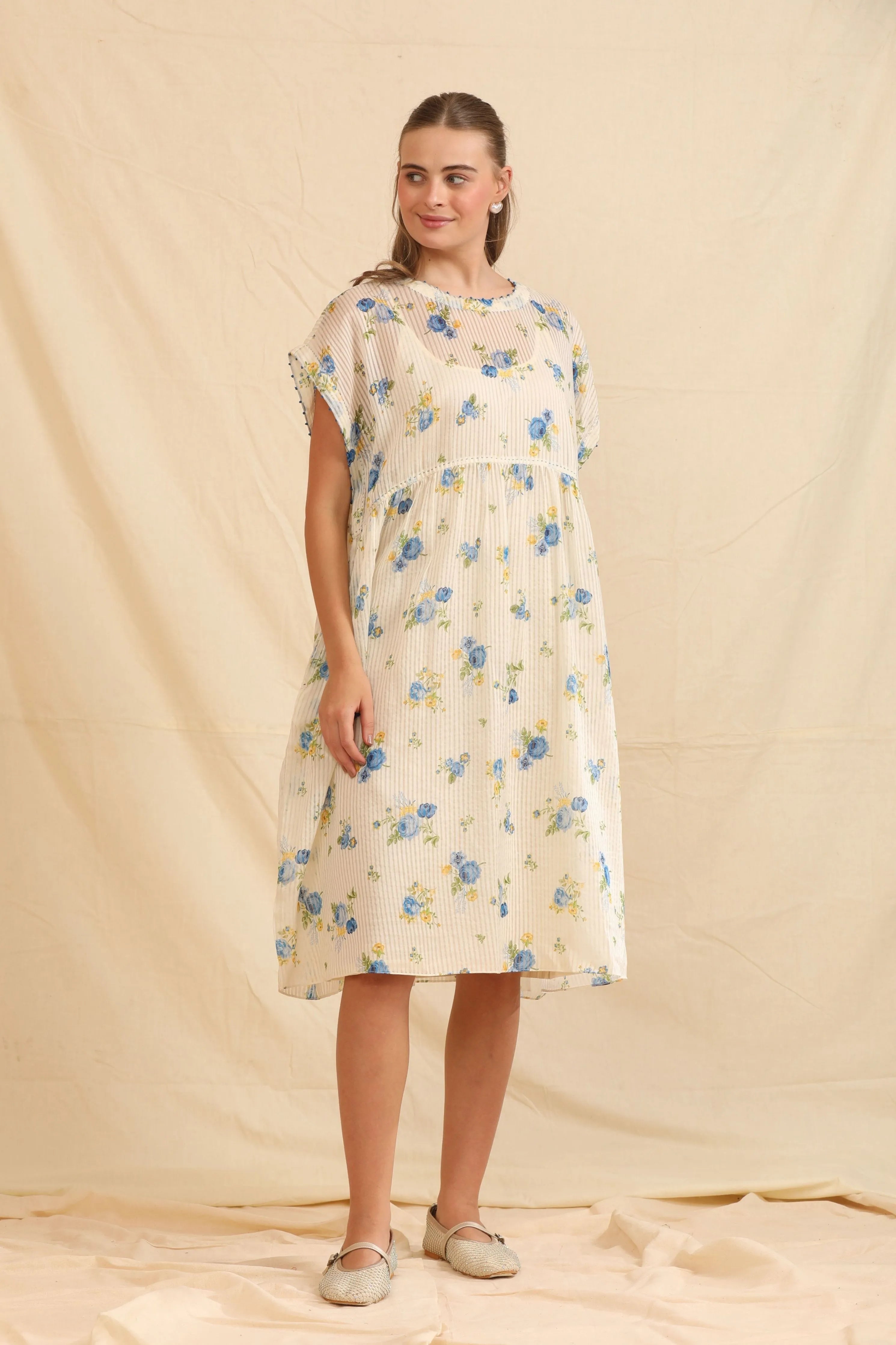 Blue Hand Woven Dress