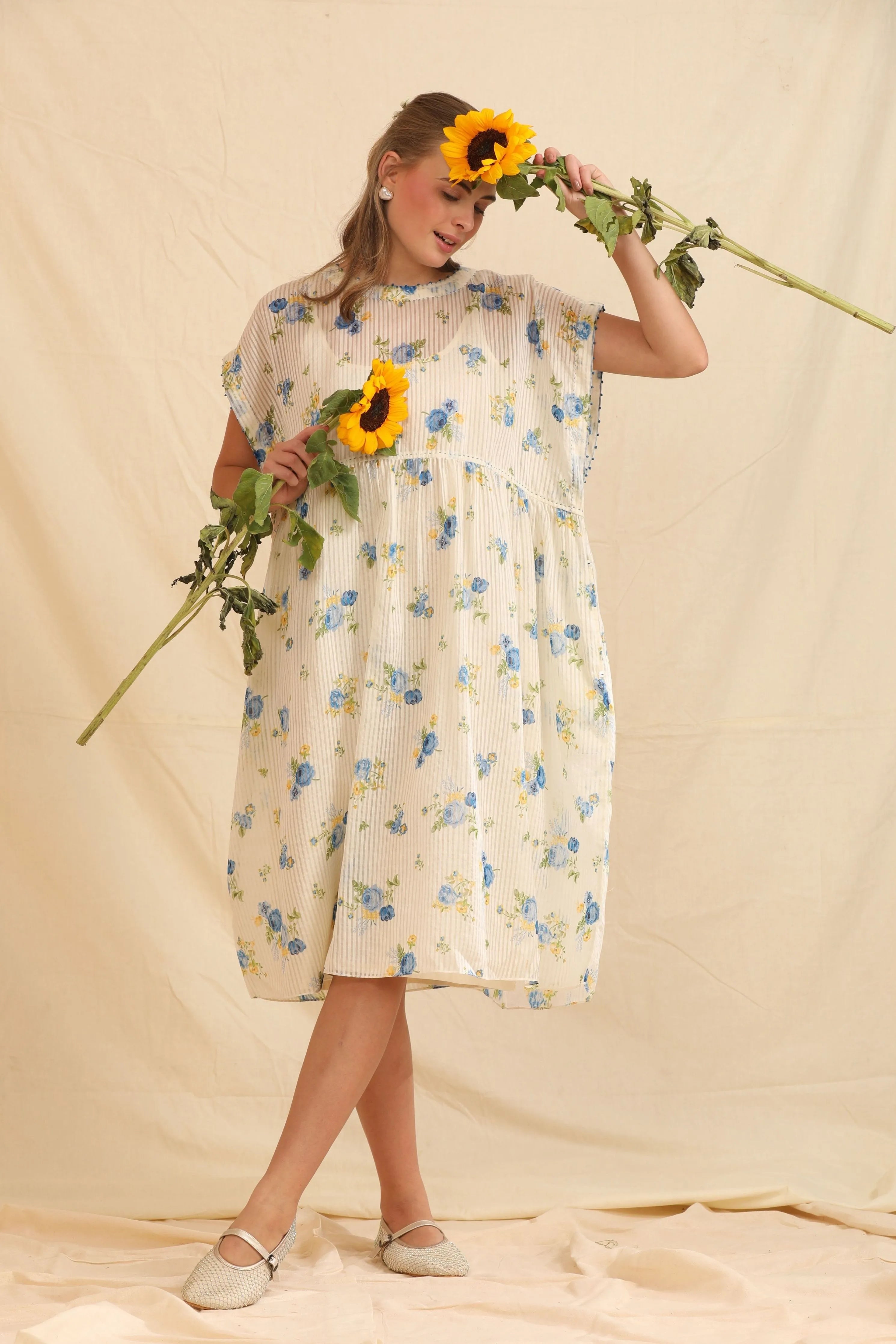 Blue Hand Woven Dress