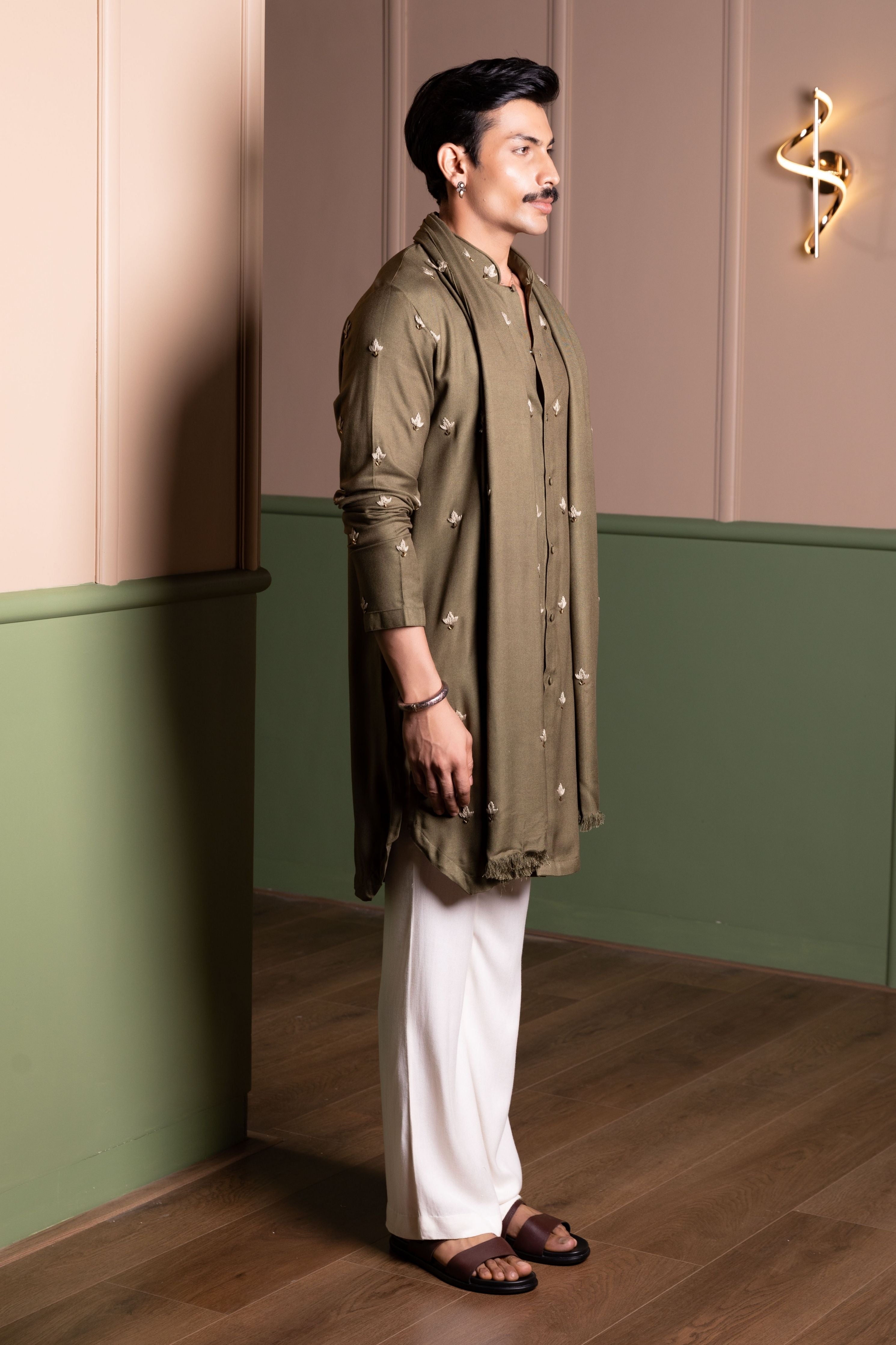 Lotus Kurta with Stole Set