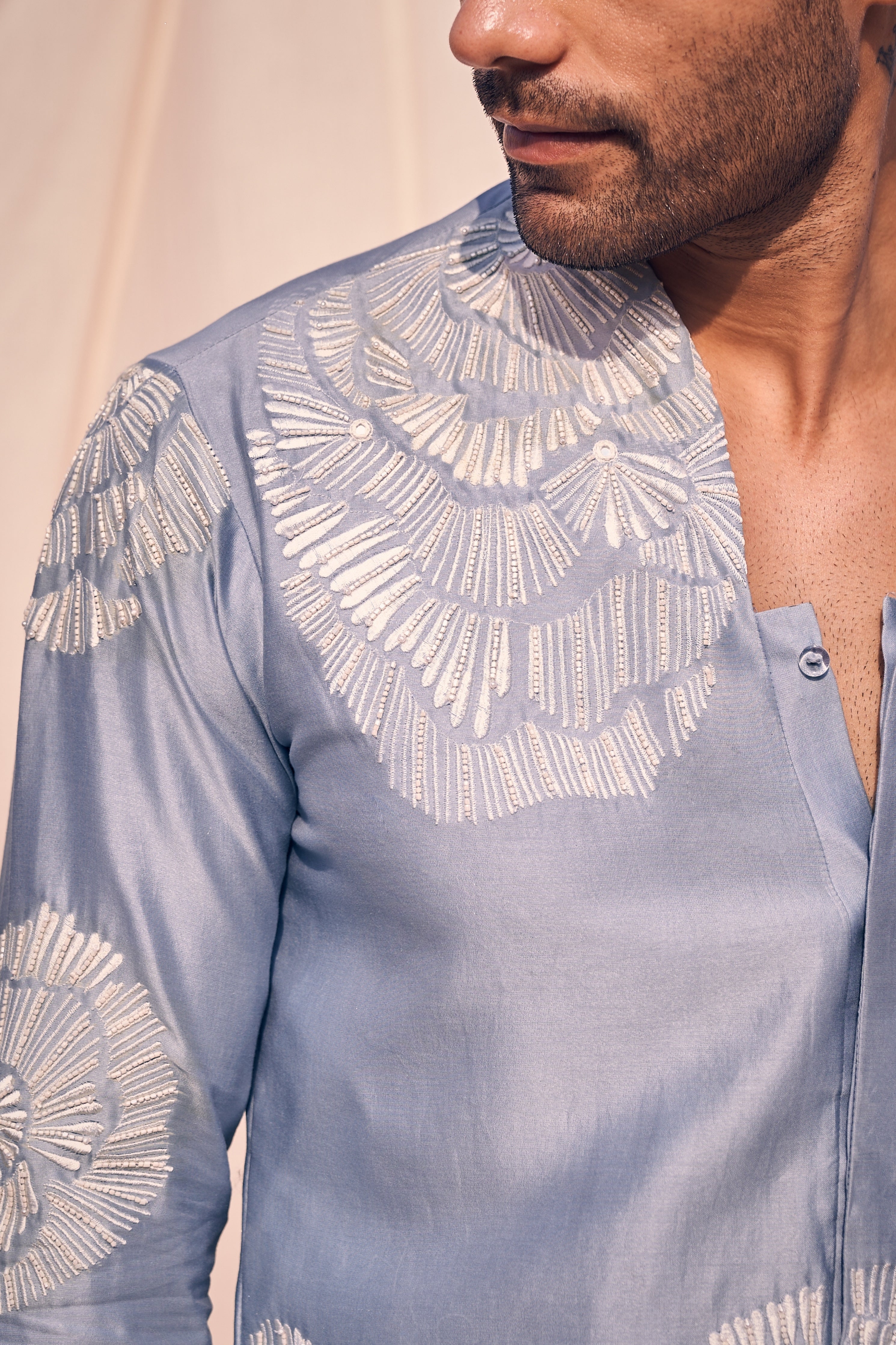Floral Embroidery Short Kurta