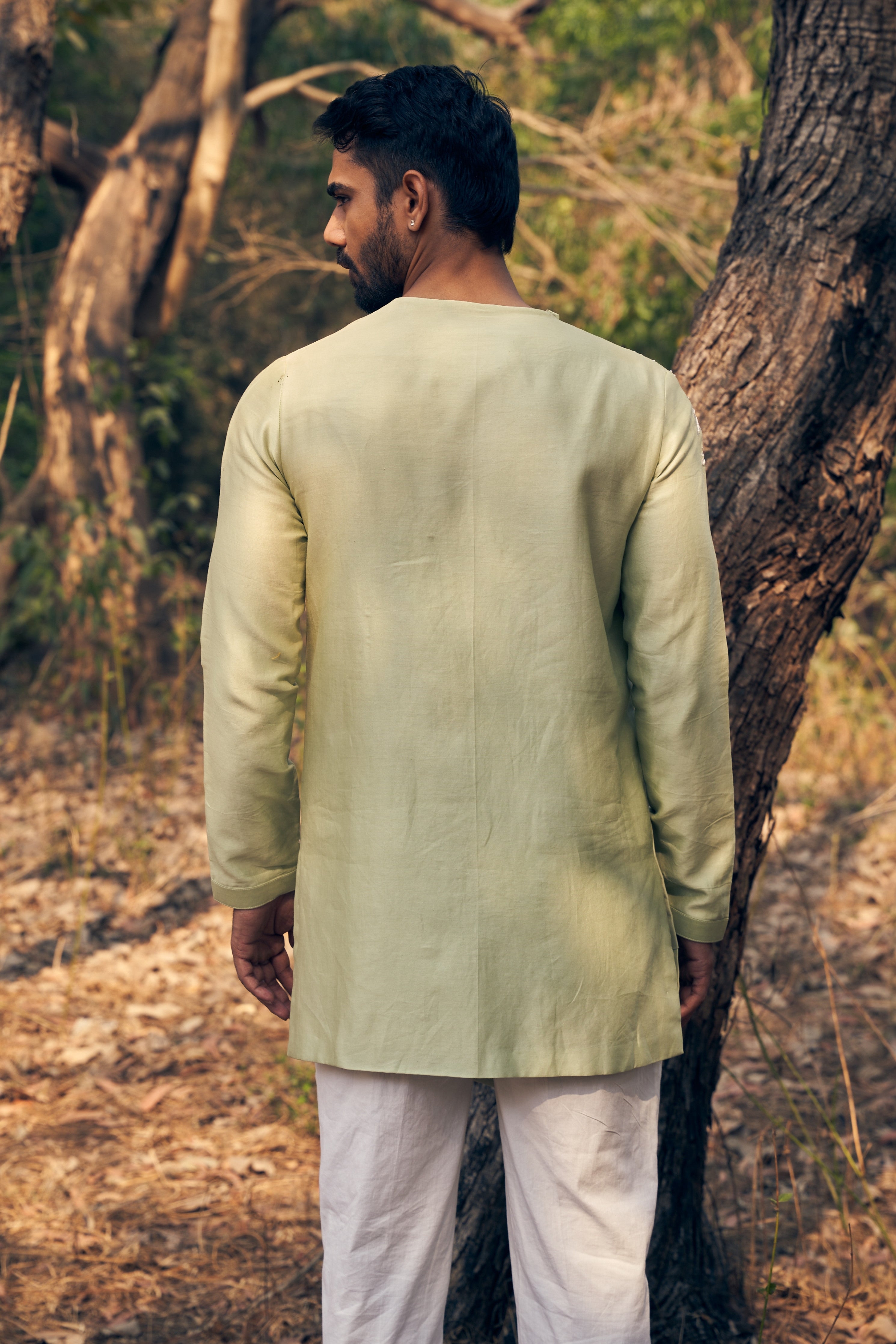 Asymmetric Floral Kurta Set
