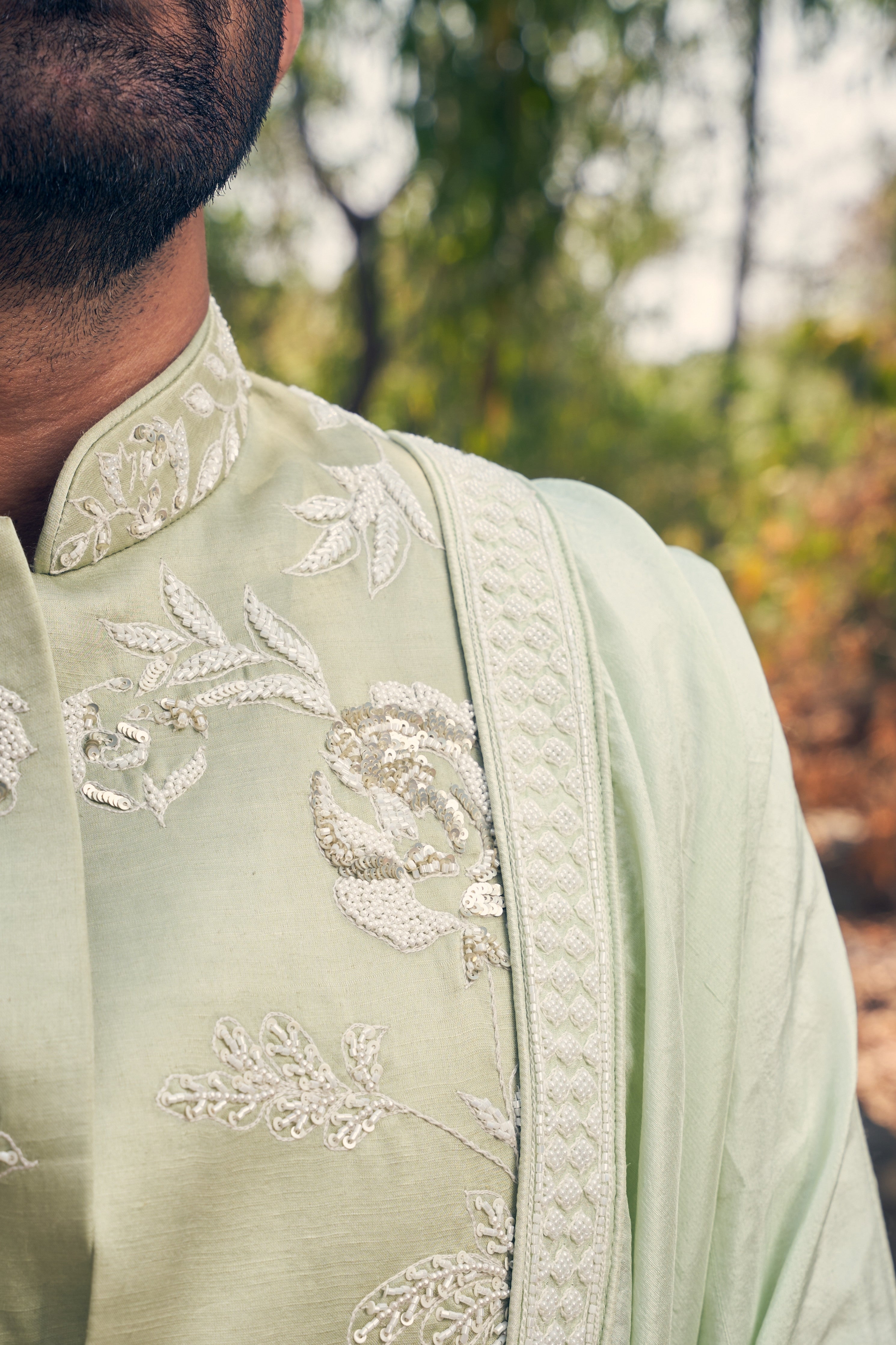 Floral Sherwani Set