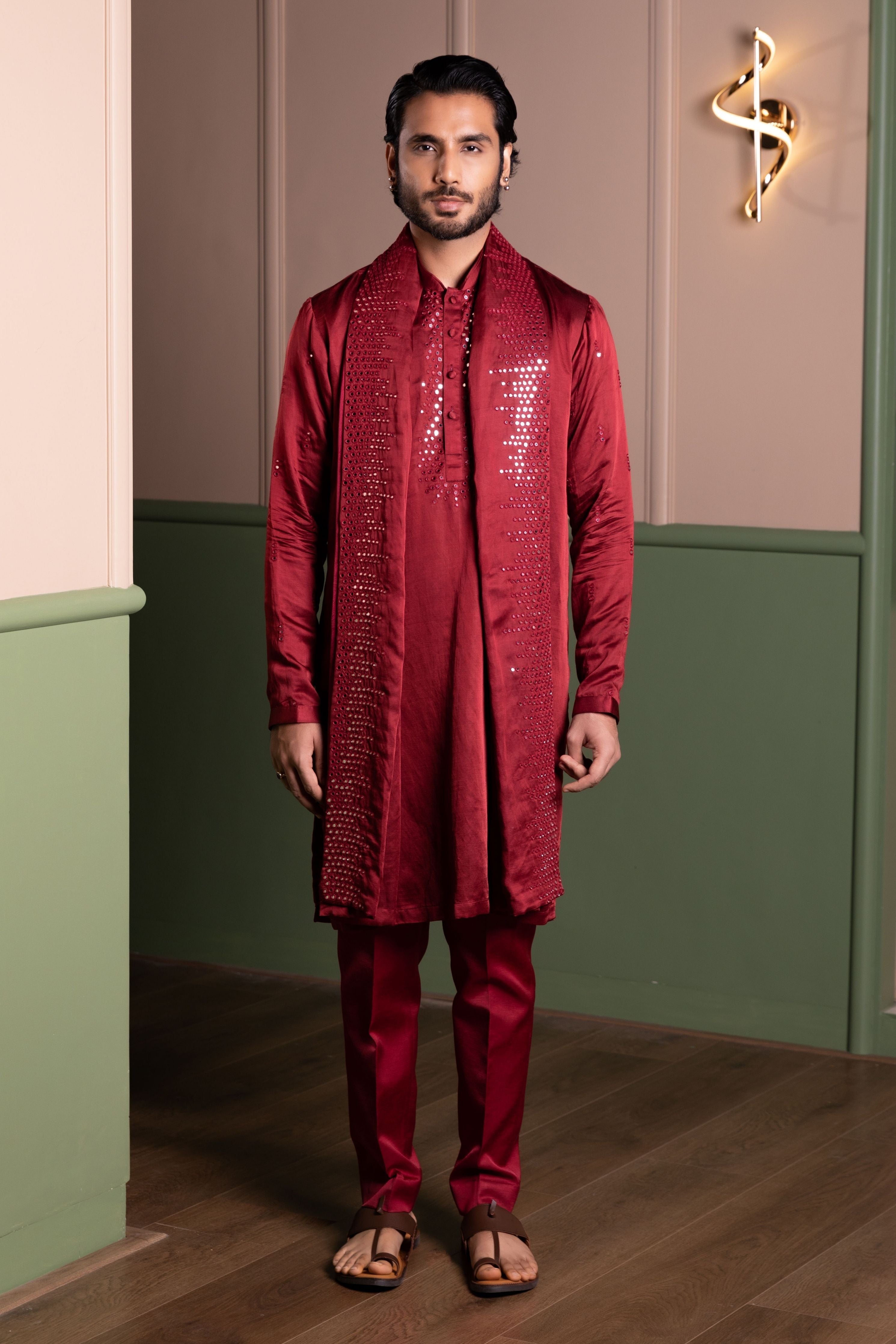 Mirror Frenzy Kurta Stole Set