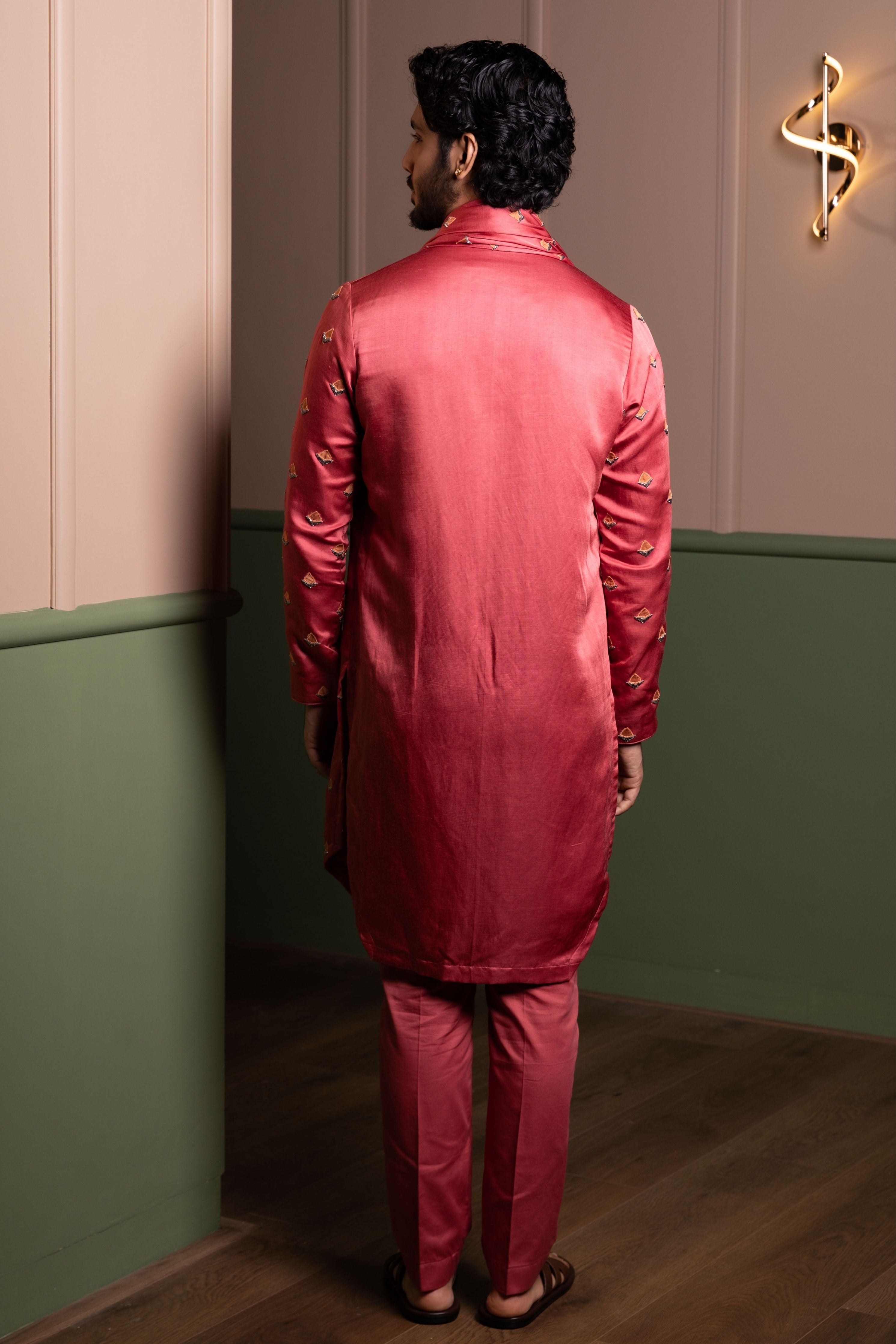 Triangle Buti Kurta Stole Set