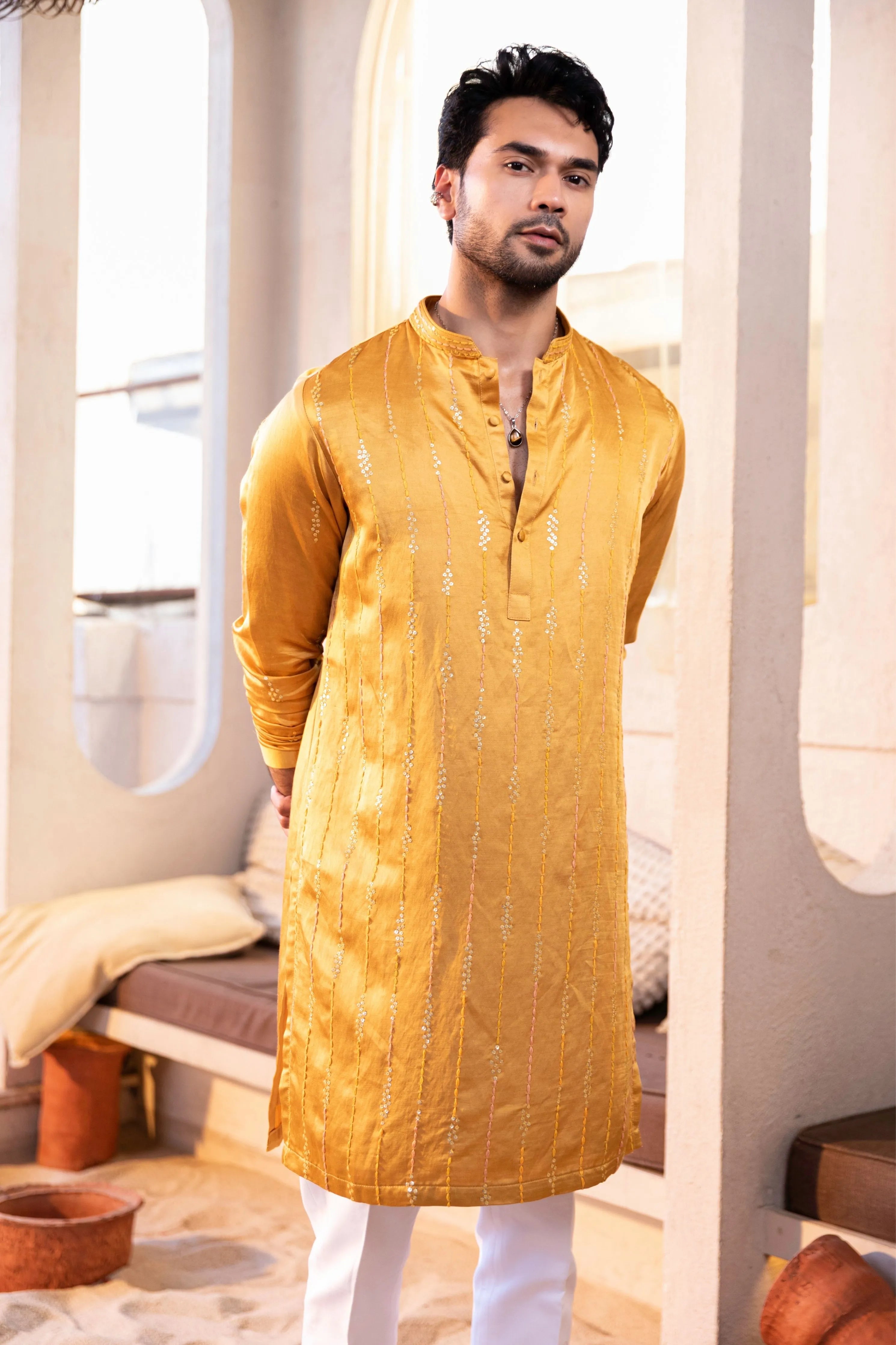 Sequin Rainfall Kurta Set