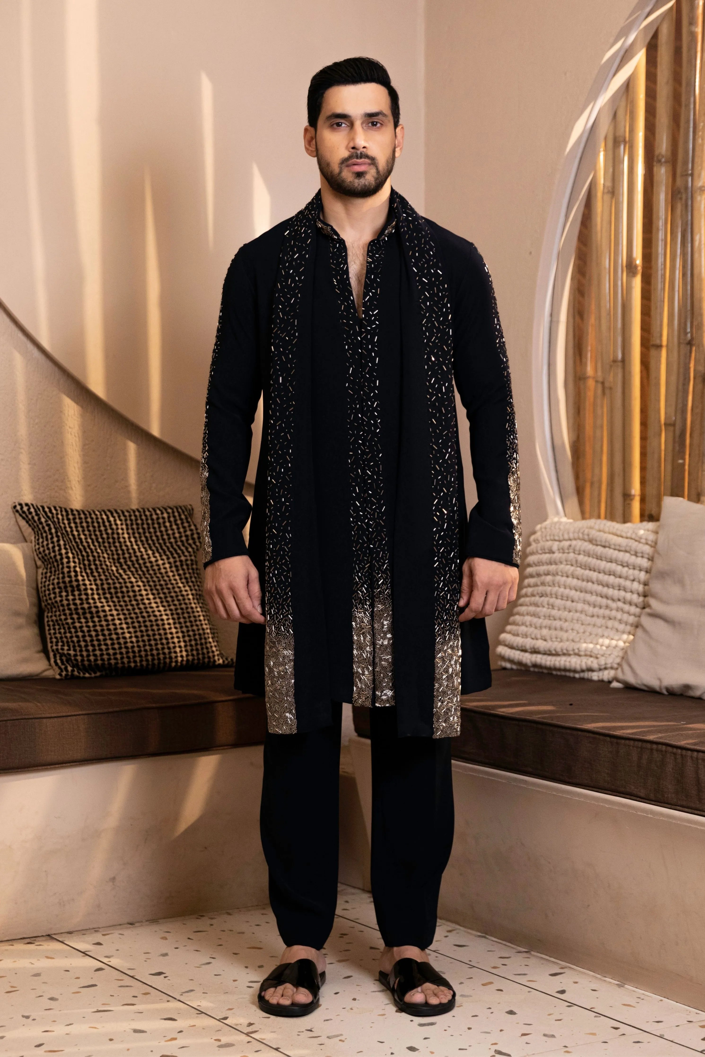 Glitterfall Kurta Stole Set