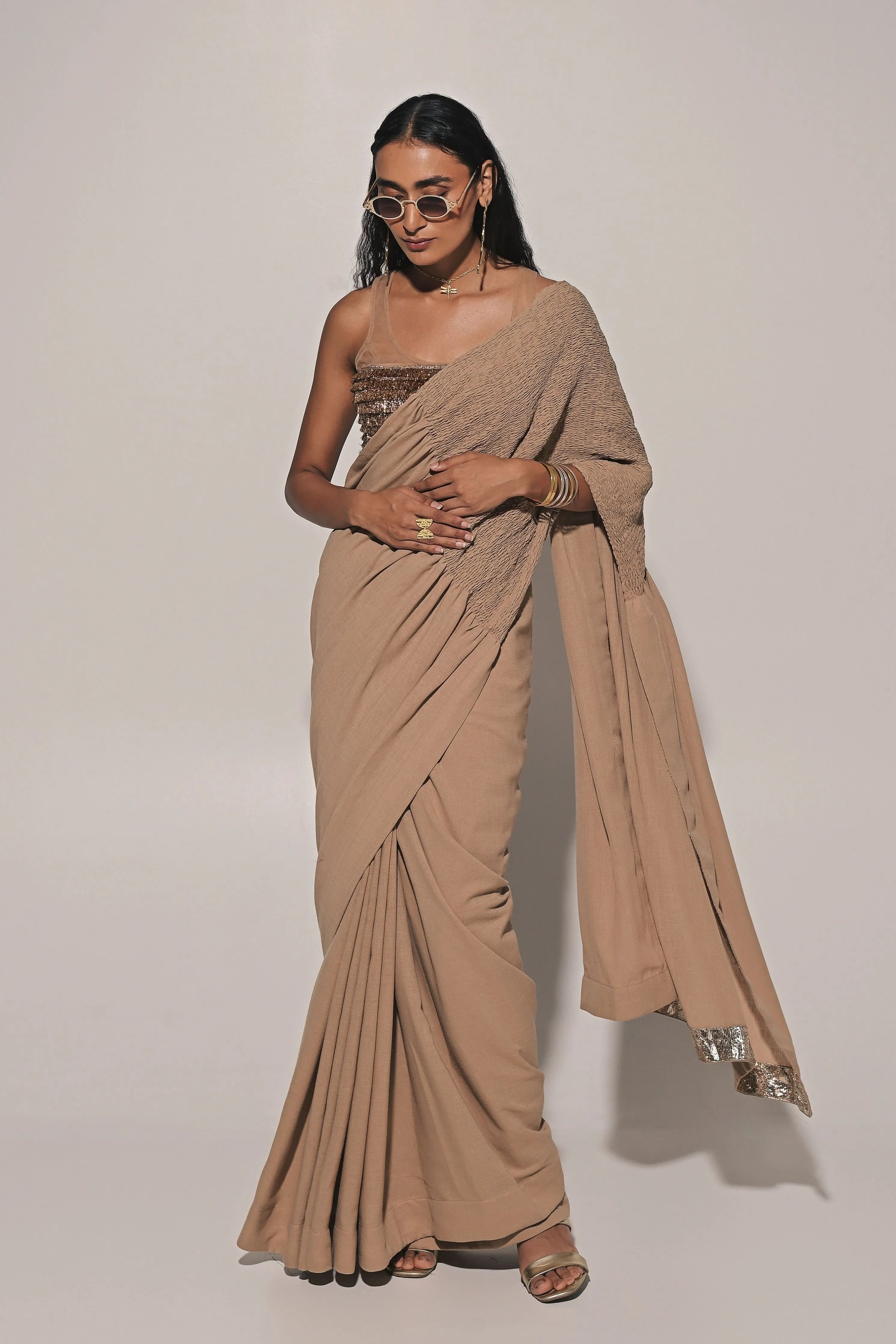 Taarini Saree With Jhaalar Blouse