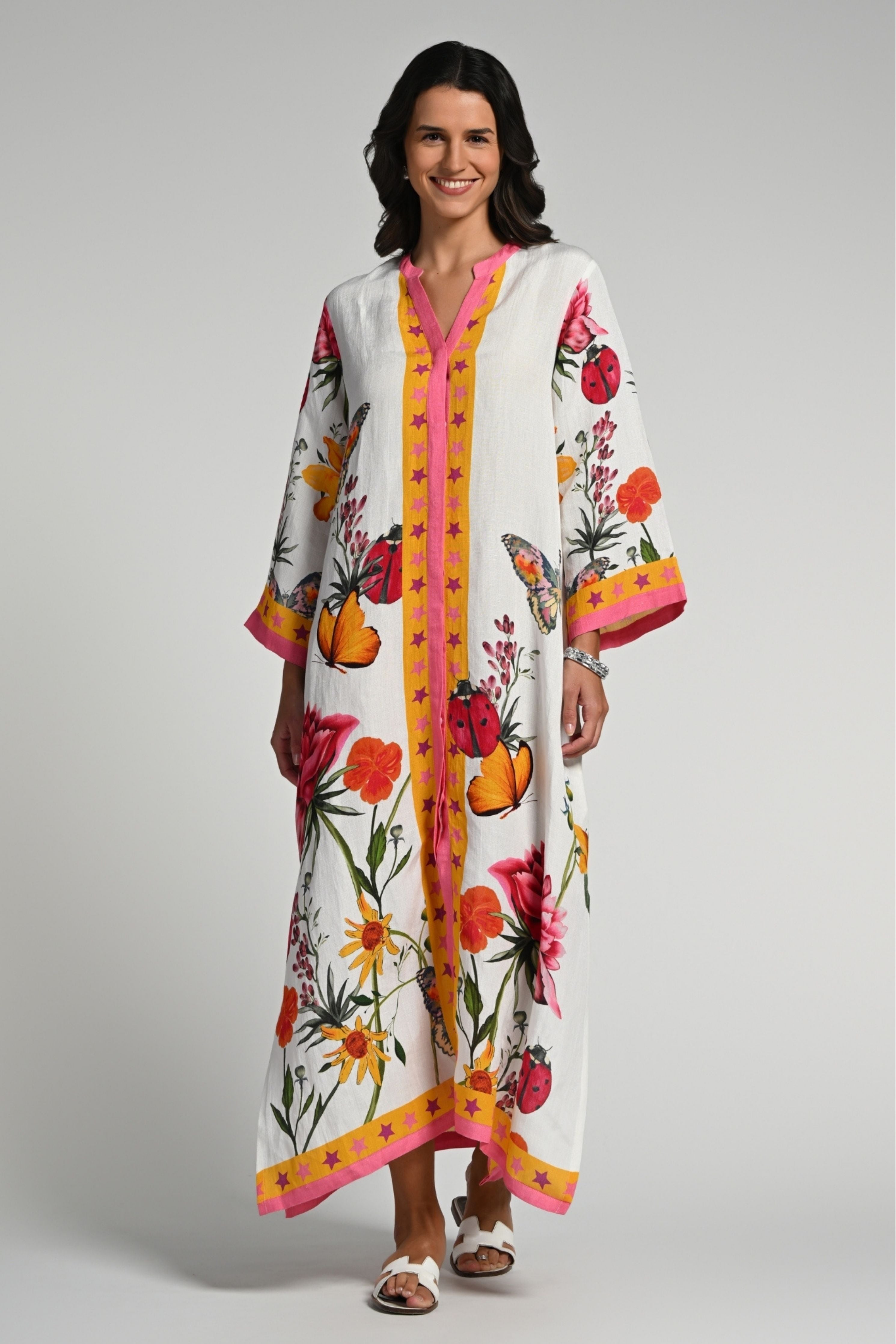 Fleur de Reve Linen Kaftan