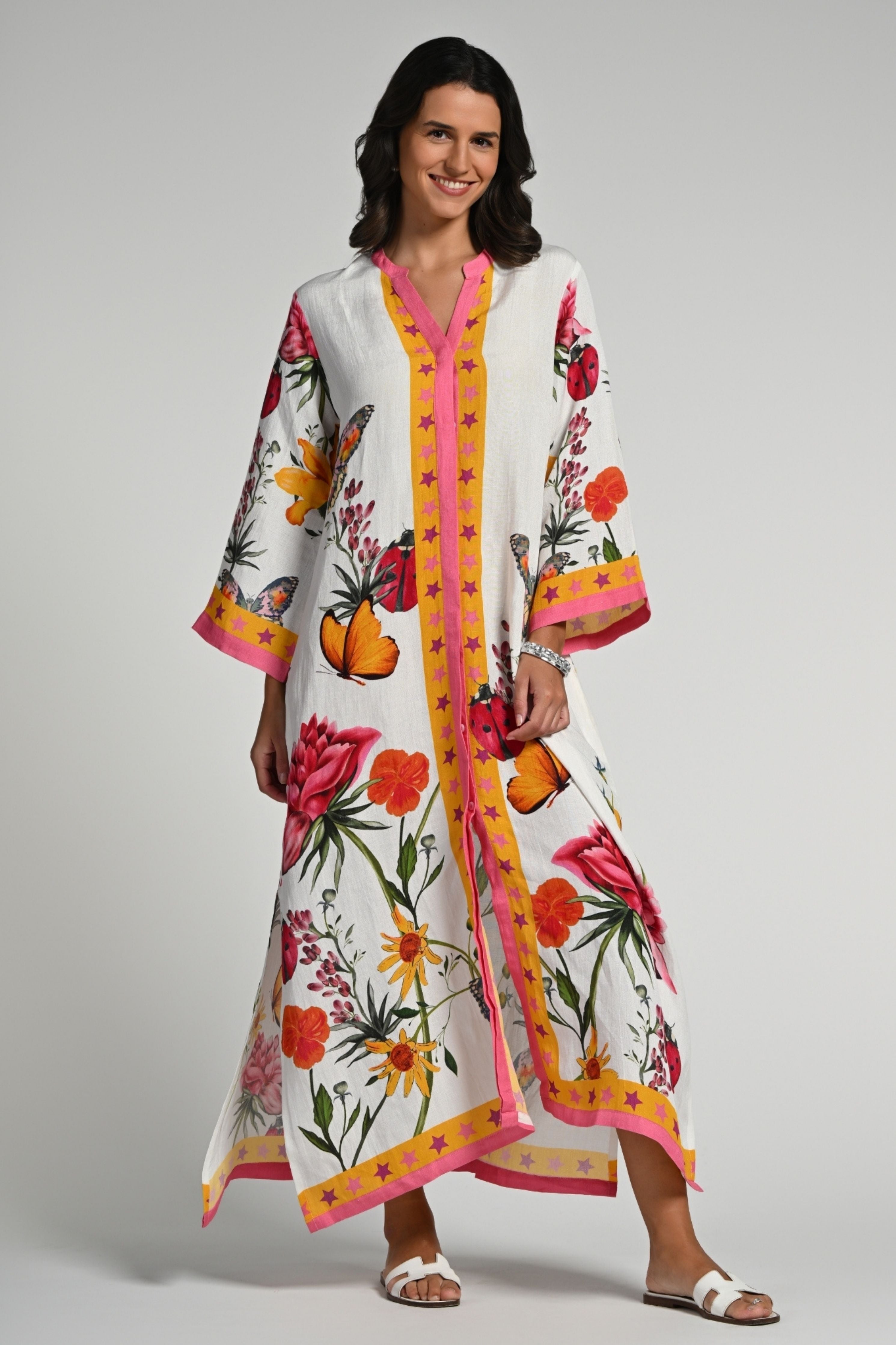 Fleur de Reve Linen Kaftan