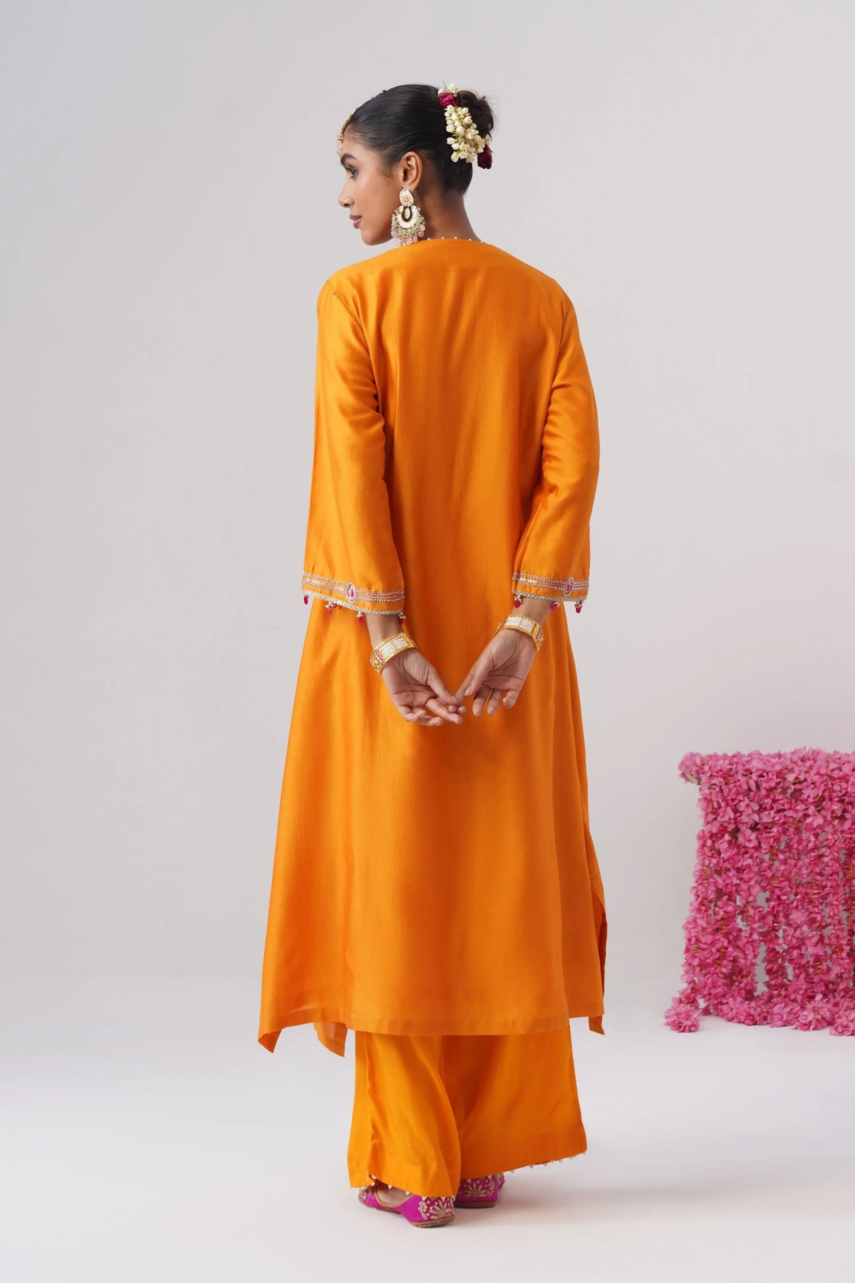 Kesariya Kurta Set