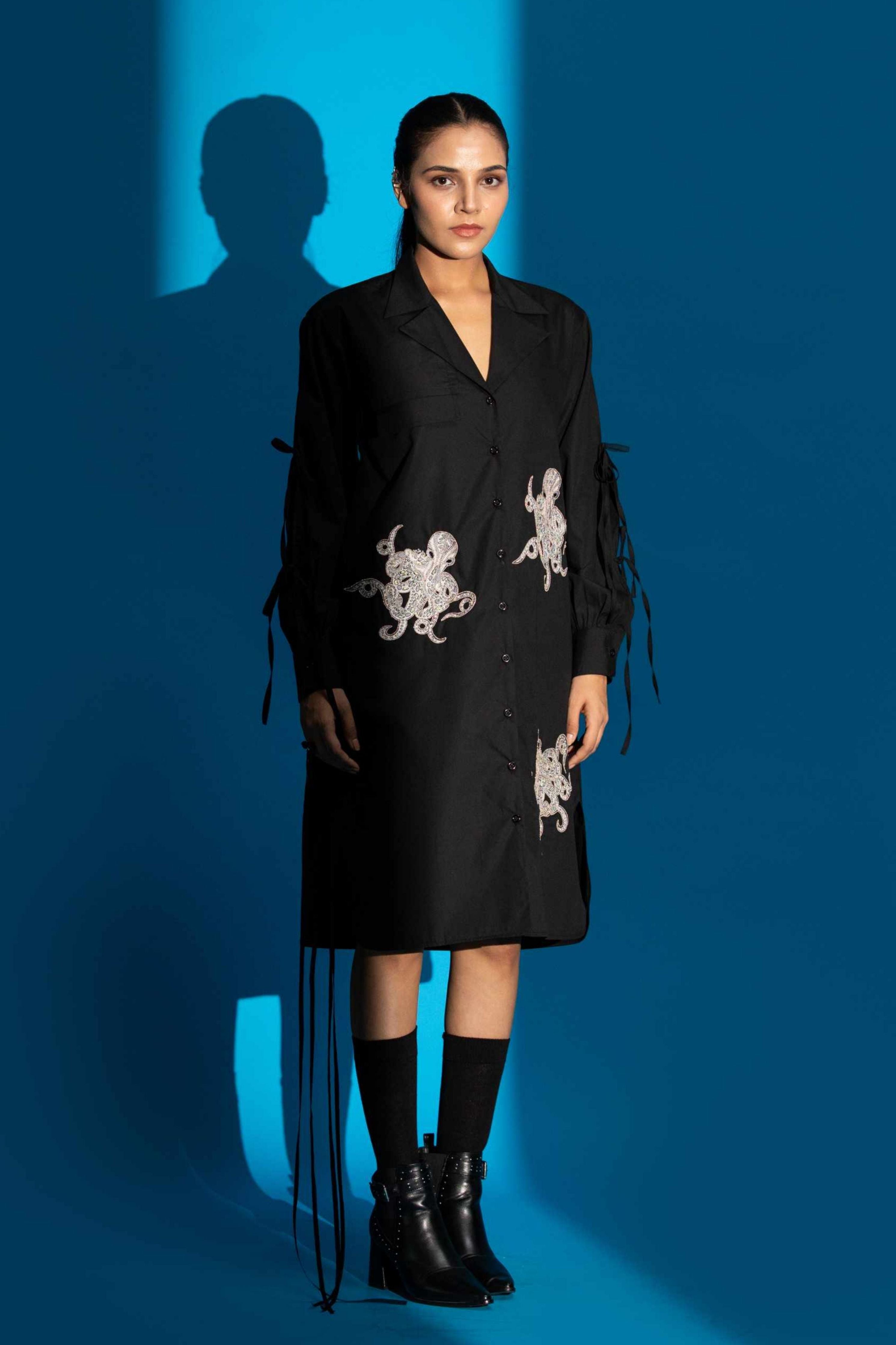 Black Krake Octopus Dress