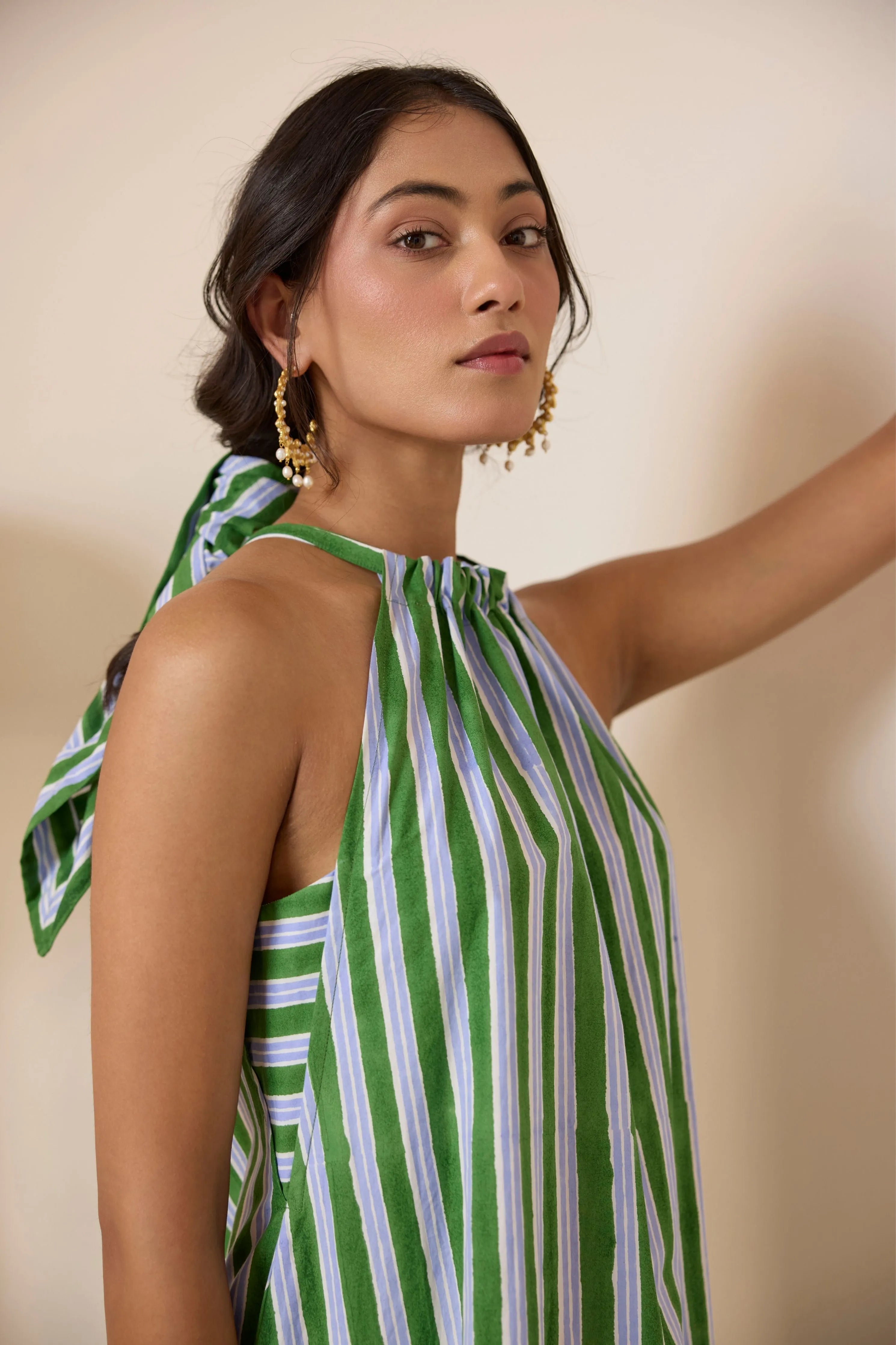 Forest Green Halter Maxi Dress
