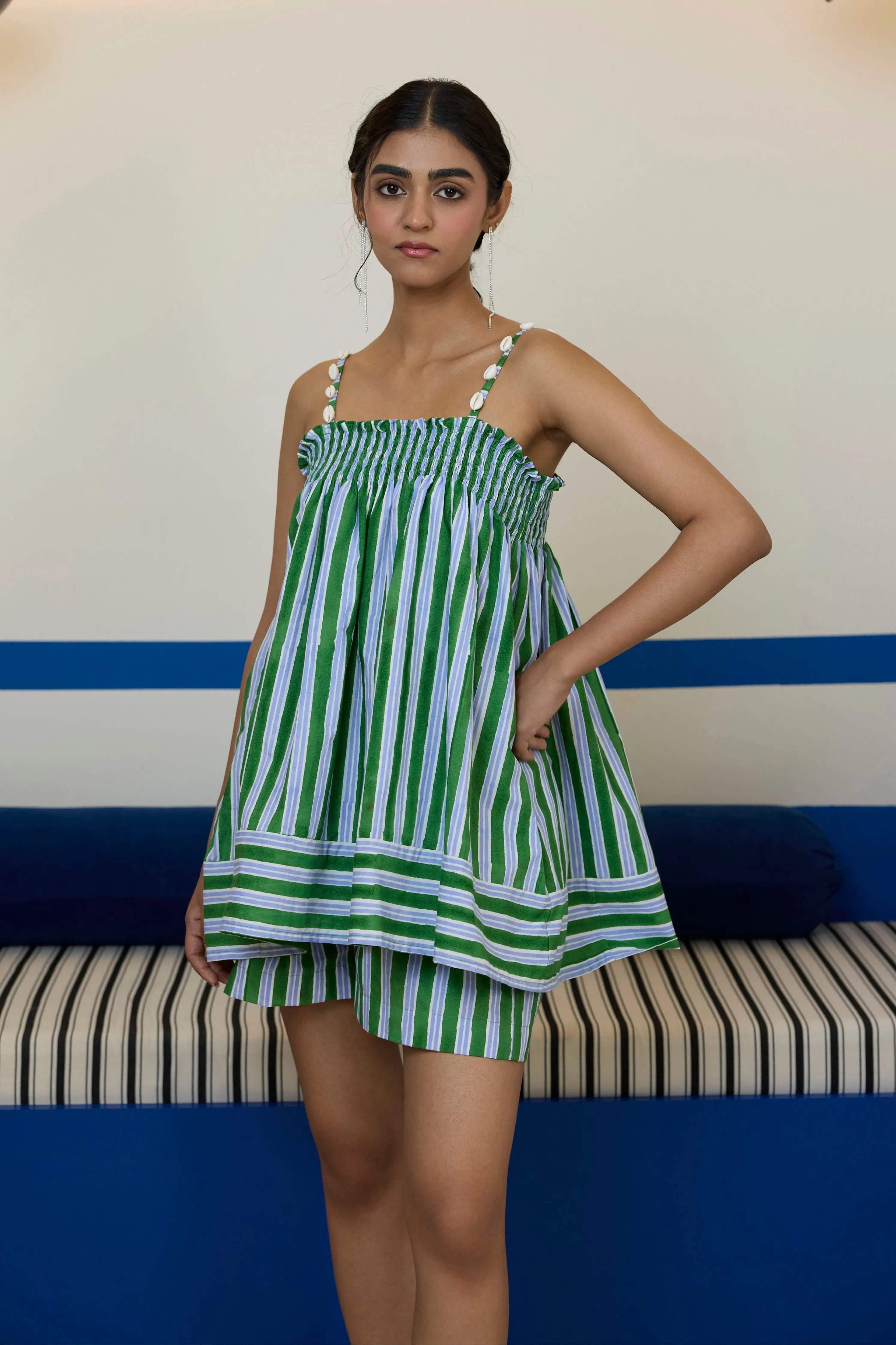 Forest Green Shorts Co-ord Set