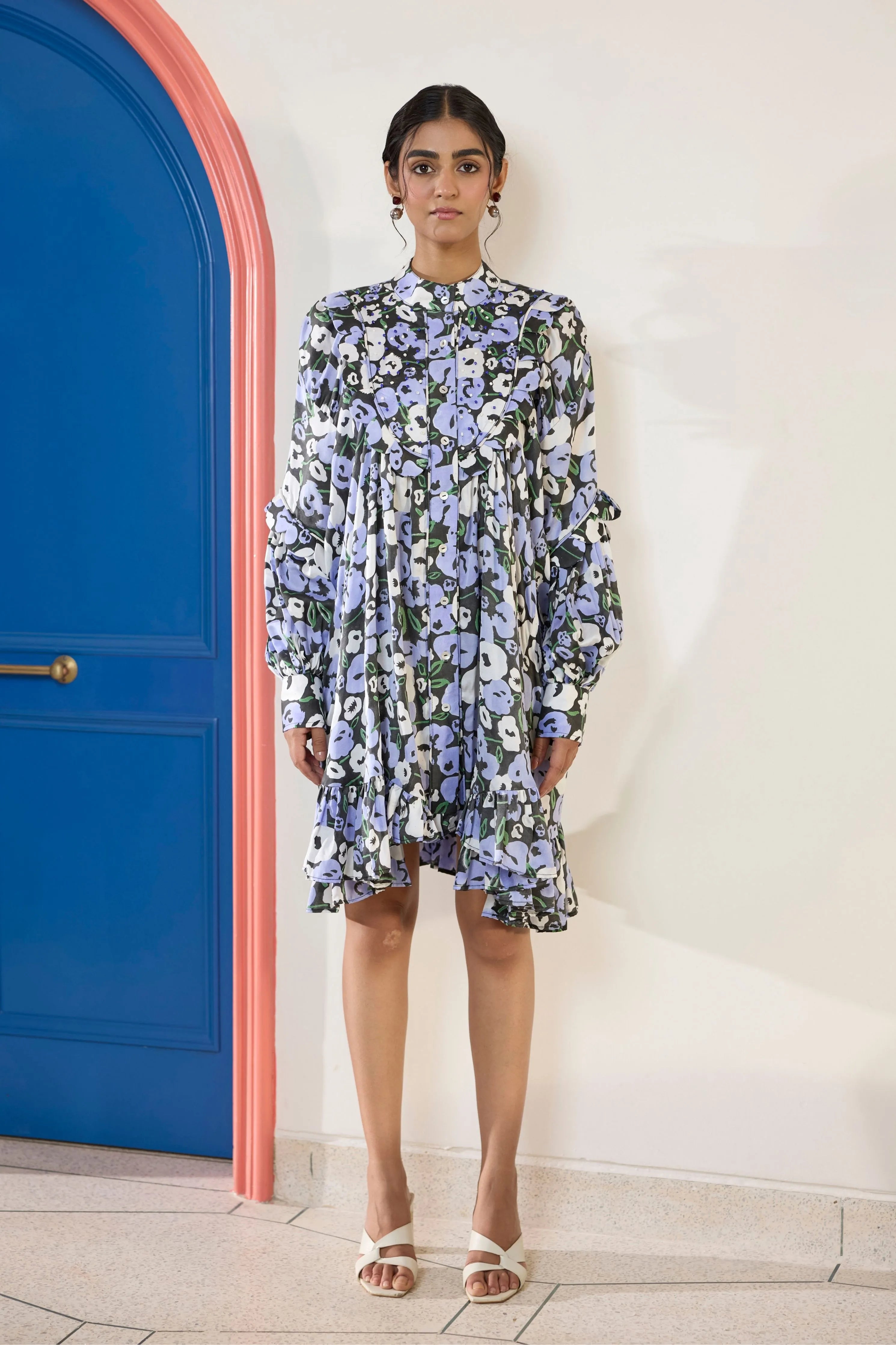 Moonflower Statement Scallop Dress