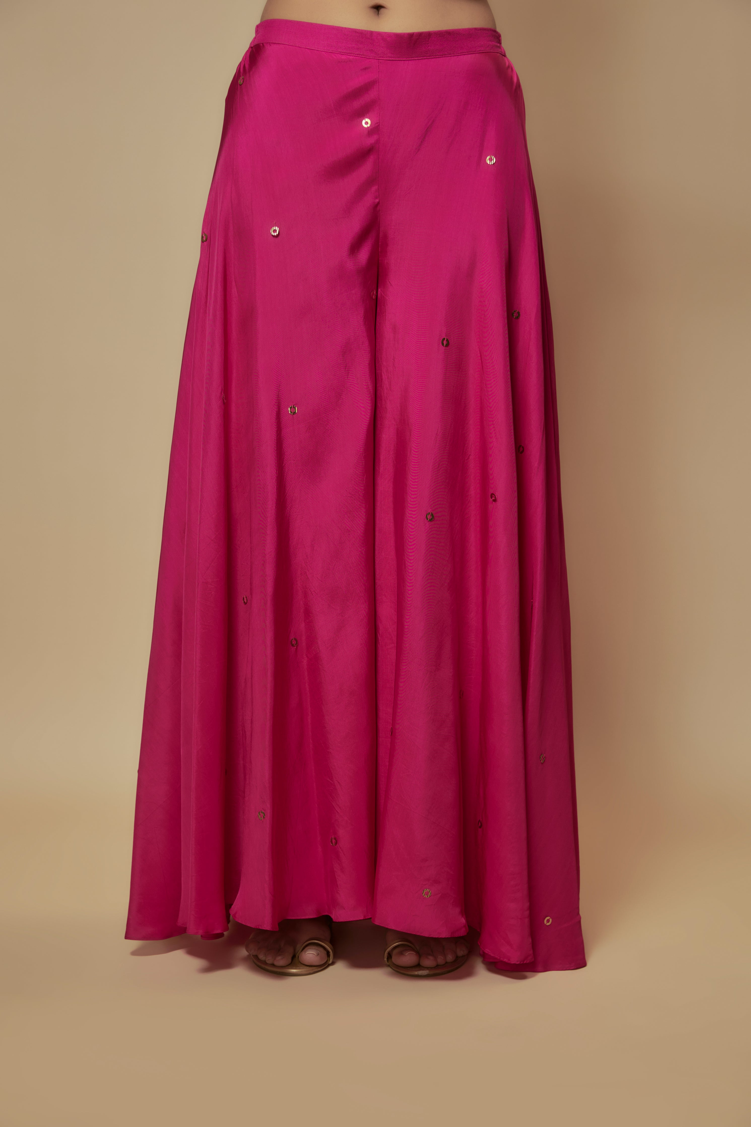 Pink Glass Bead Embellished Tunic Set