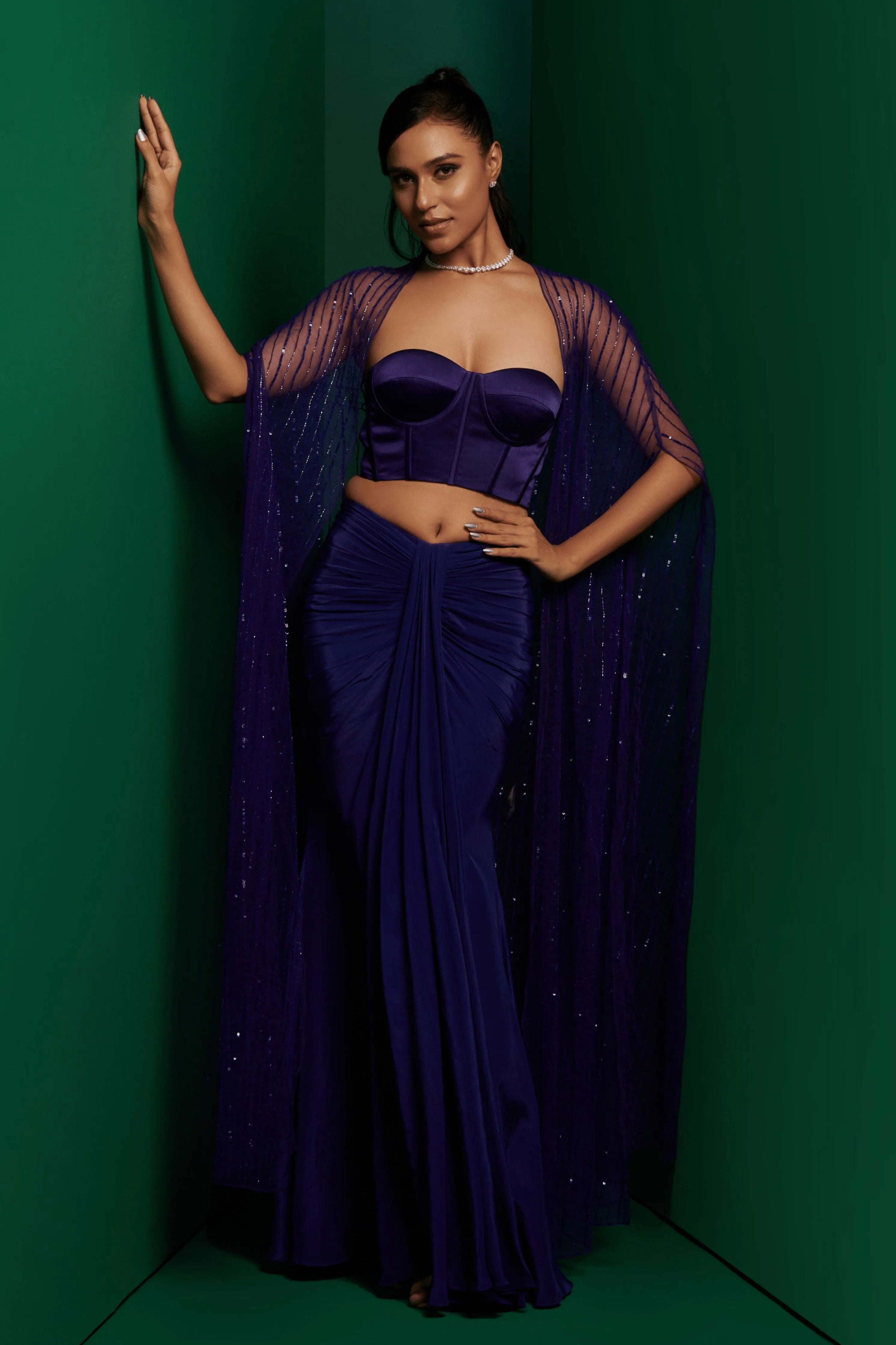Sapphire Blue Cape Set