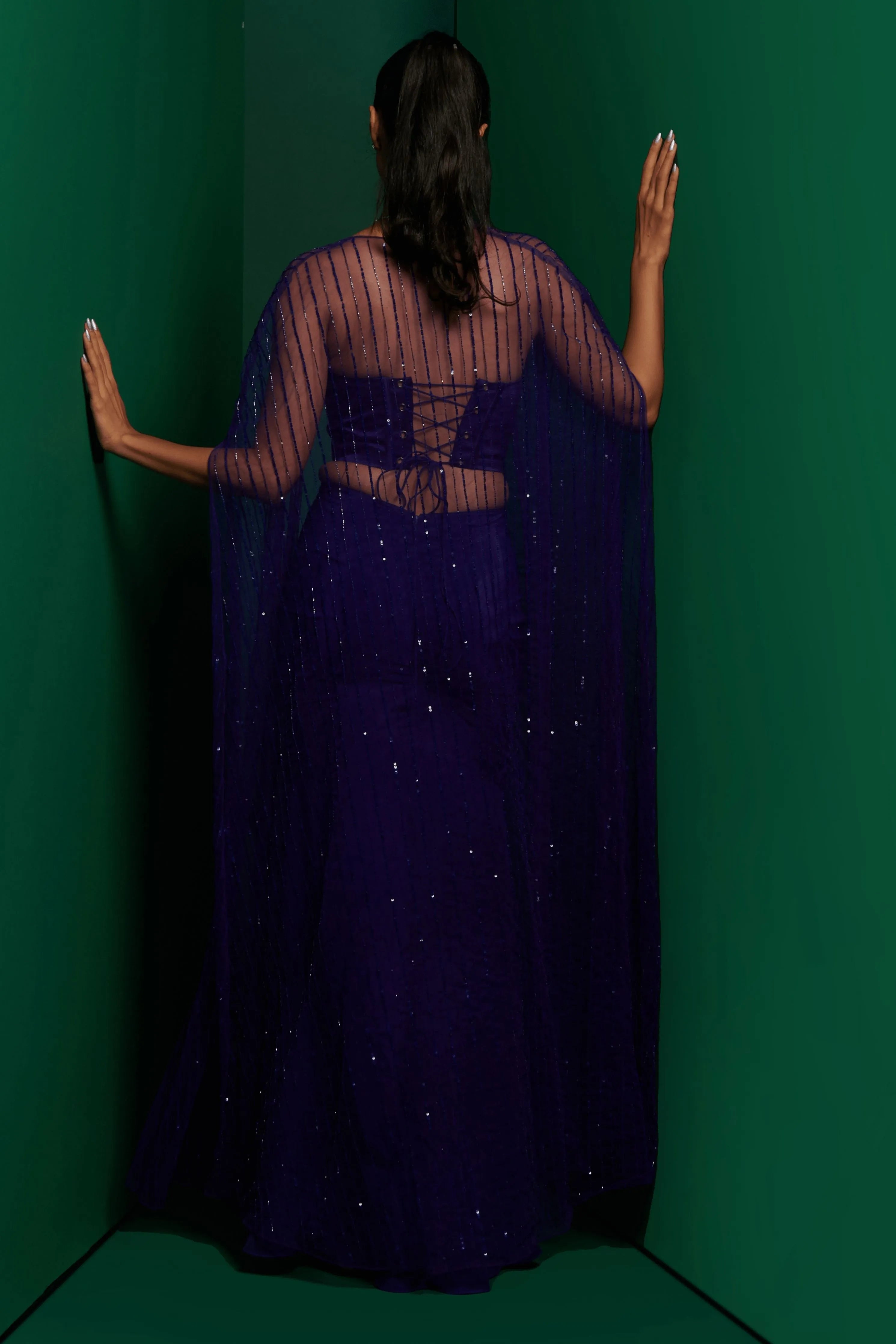 Sapphire Blue Cape Set