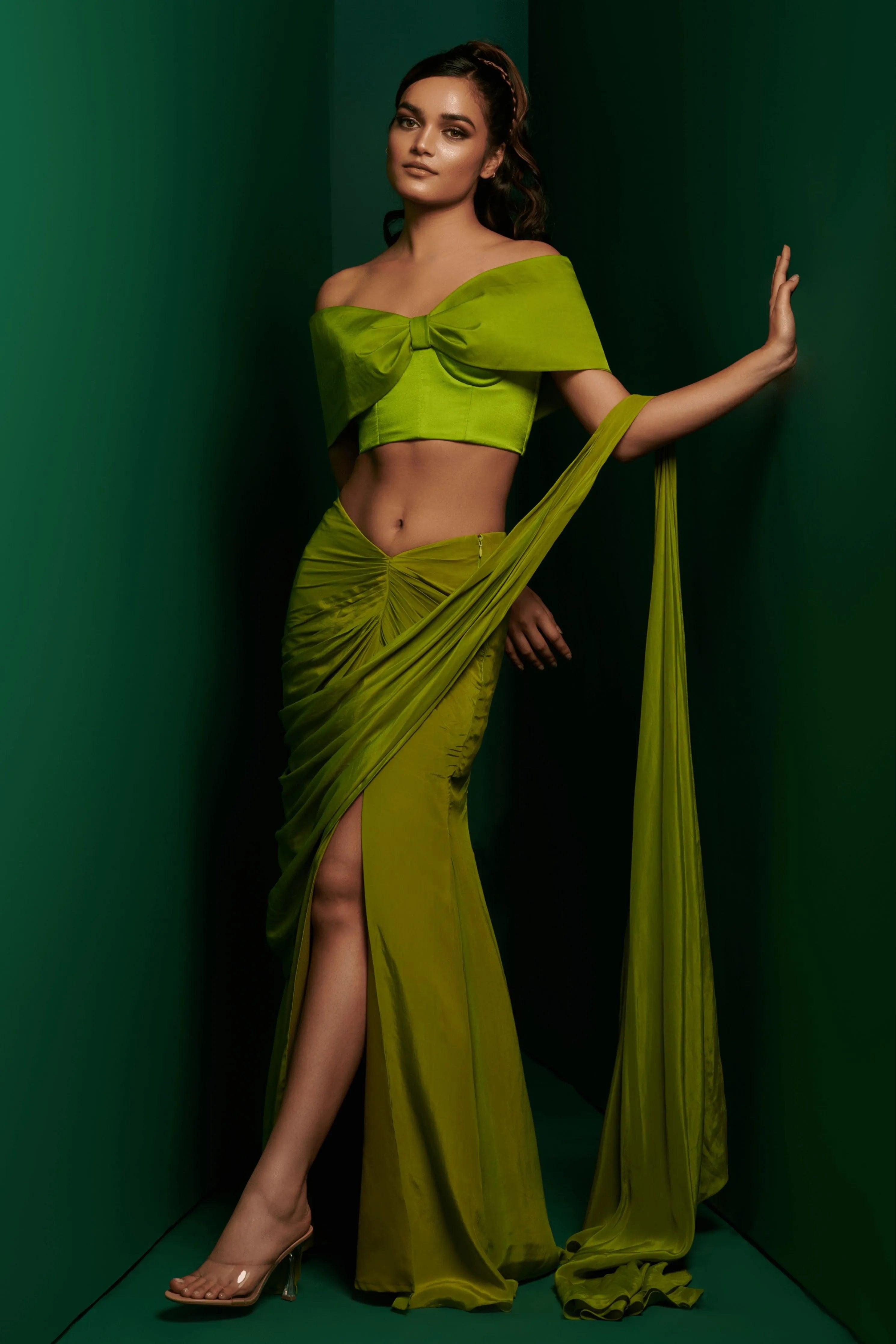 Lime Green Skirt Set