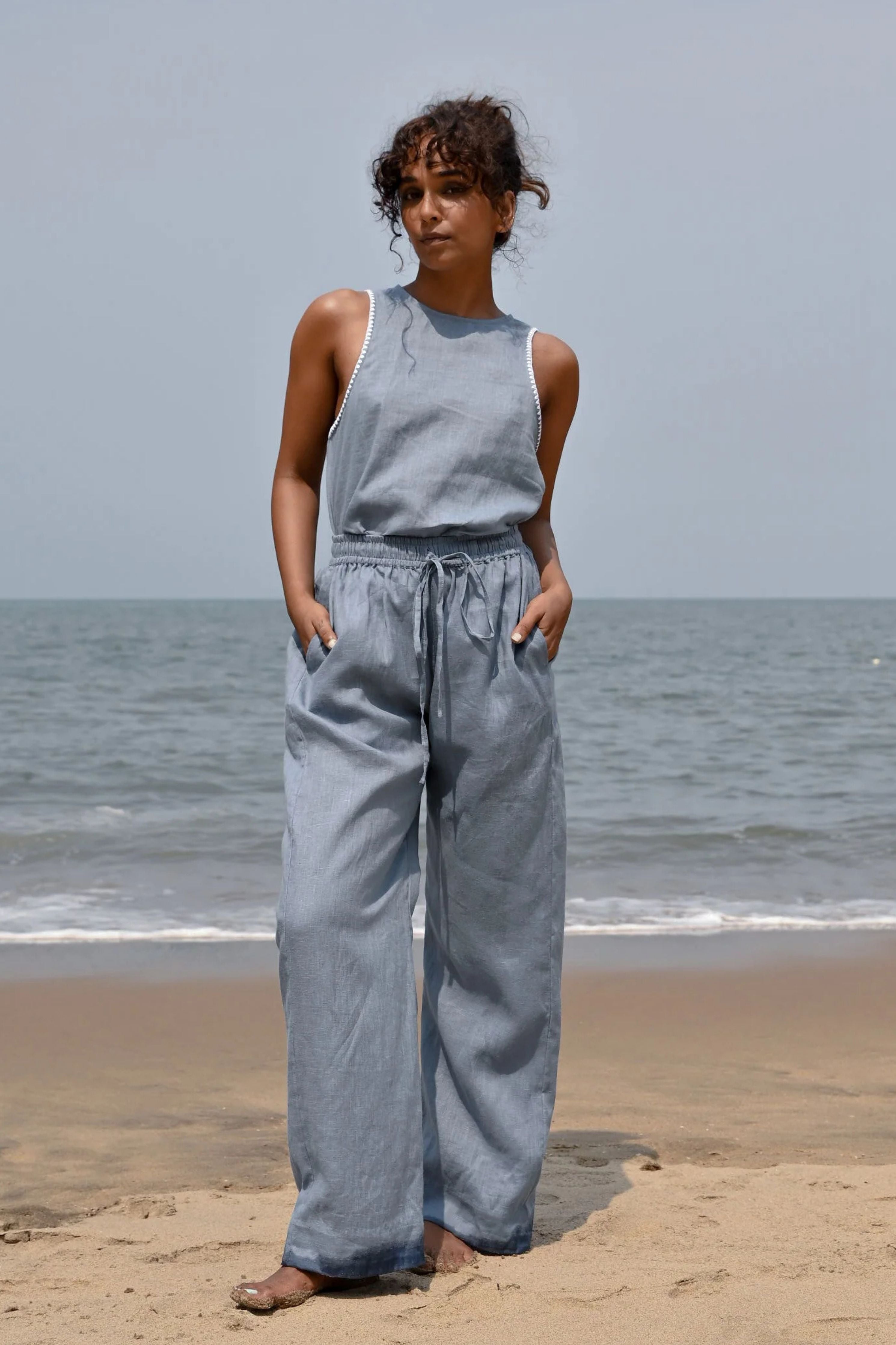 Blue Eri Elasticated Pants