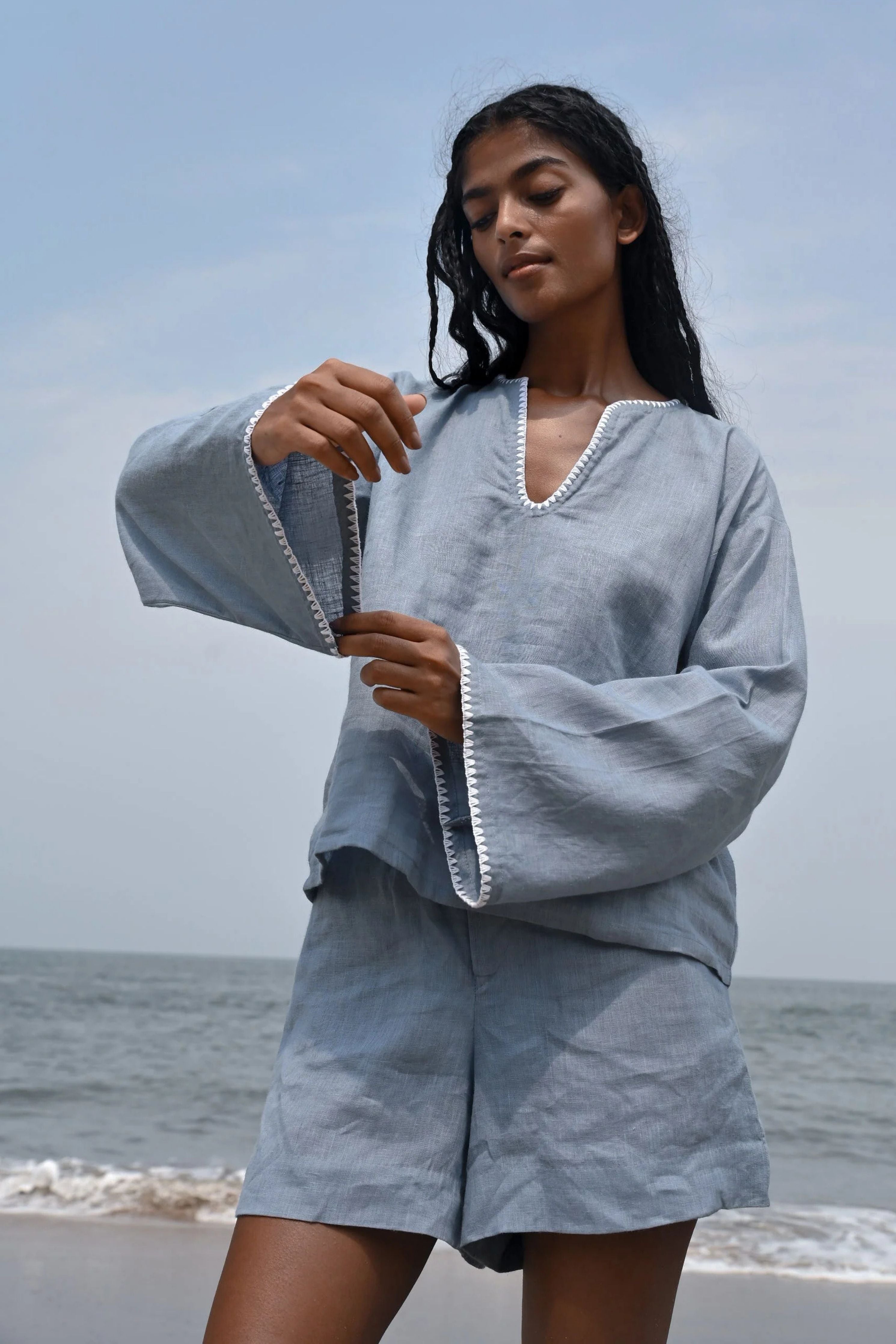 Blue Verve Maxi Shirt