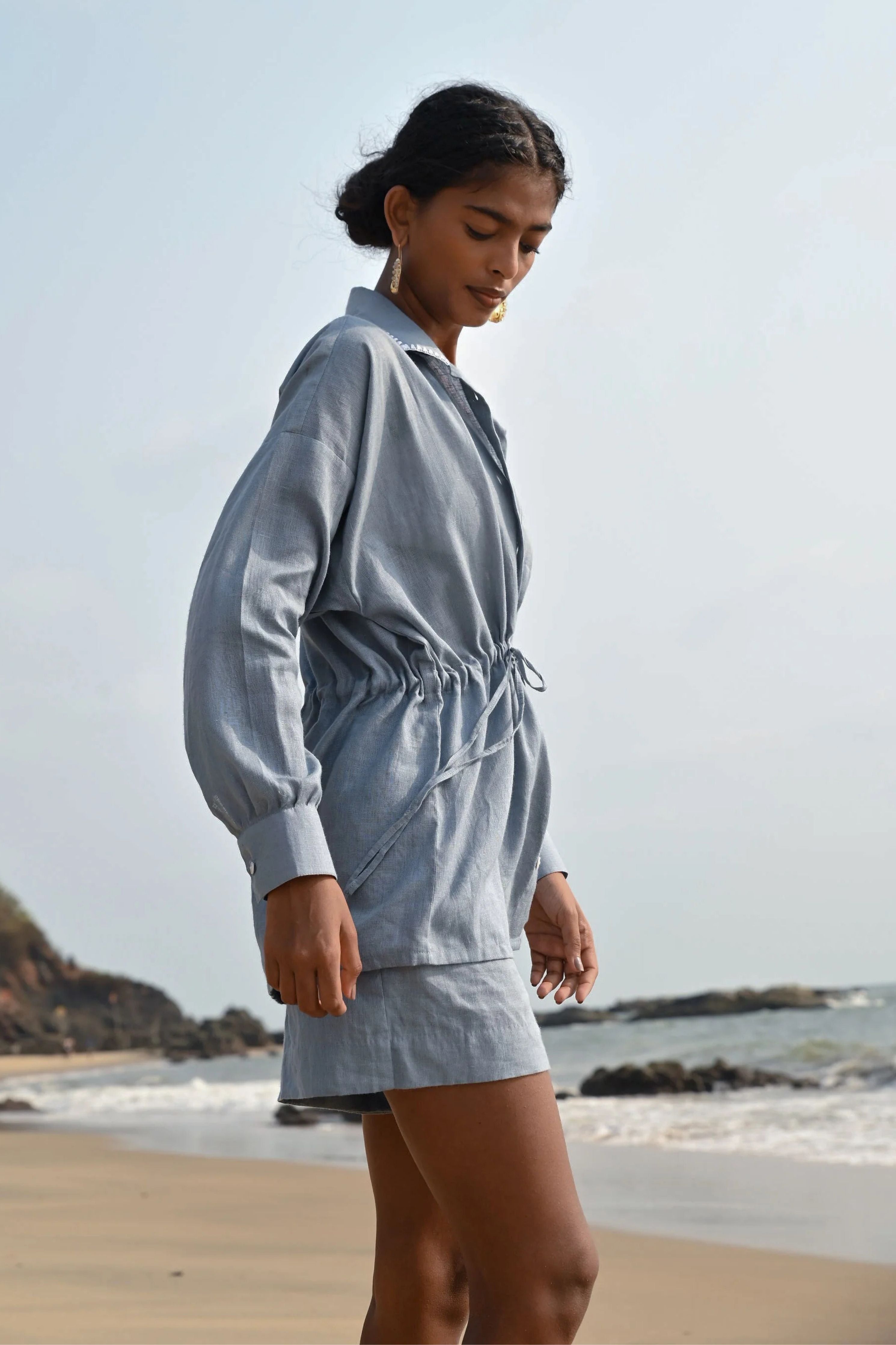 Blue Jade String Shirt